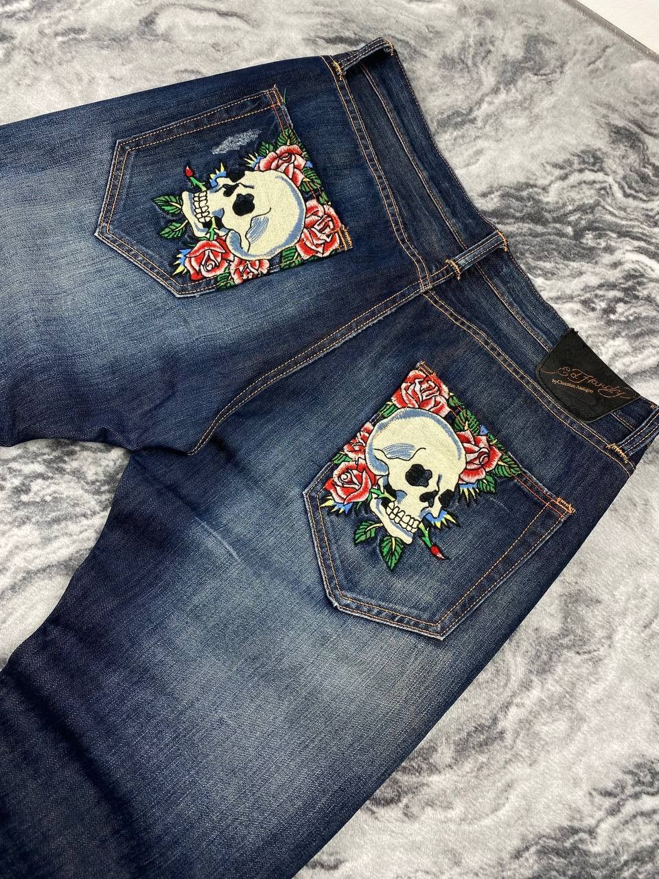 Ed Hardy Vintage Ed Hardy by Christian Audigier Denim Jeans Big Logo Size US 38 / EU 54 - 3 Thumbnail