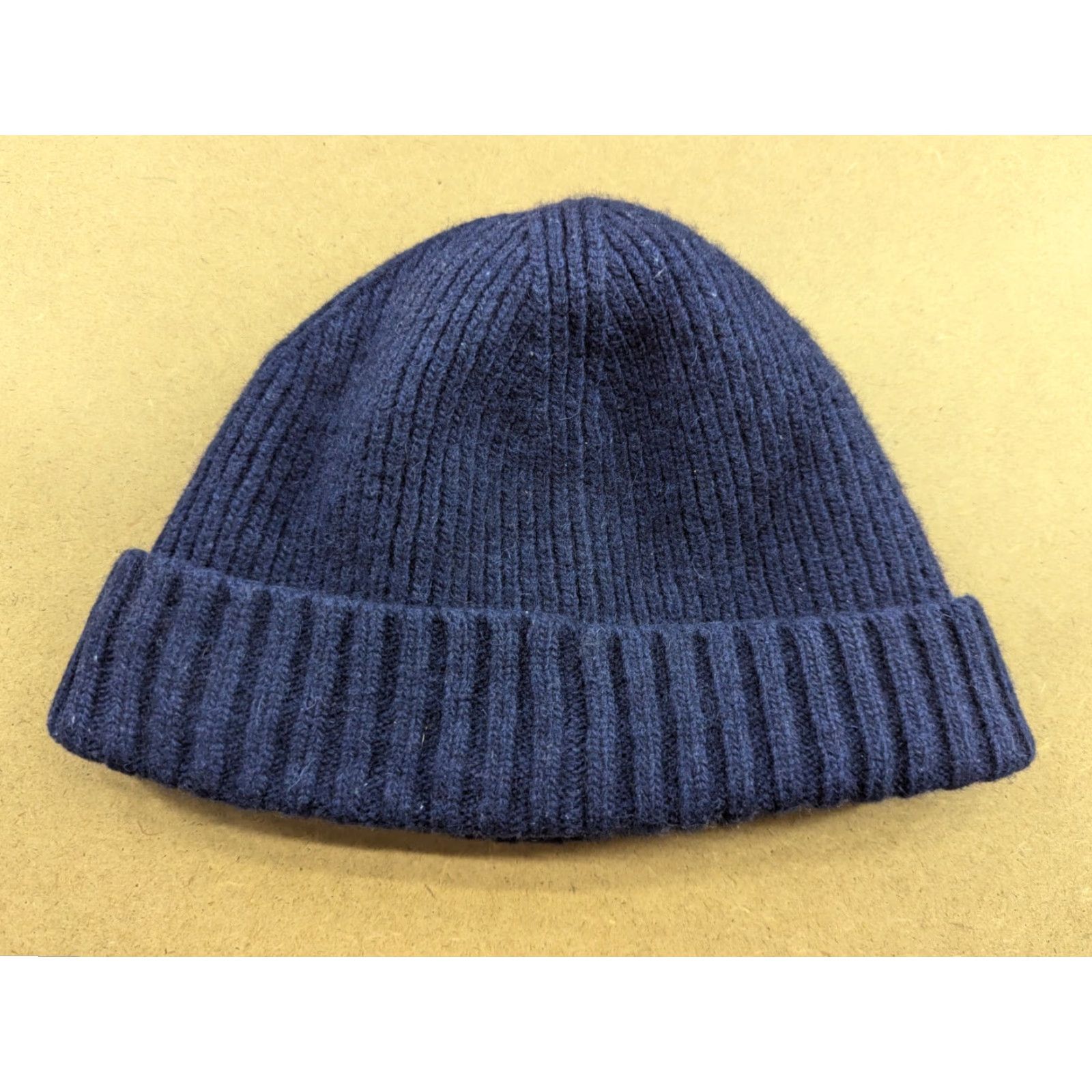 Gant GANT Blue Beanie Hat Wool Cuffed Knitted Insulated Size M Navy Ribbon Unisex Adults Beanie Size ONE SIZE - 3 Thumbnail