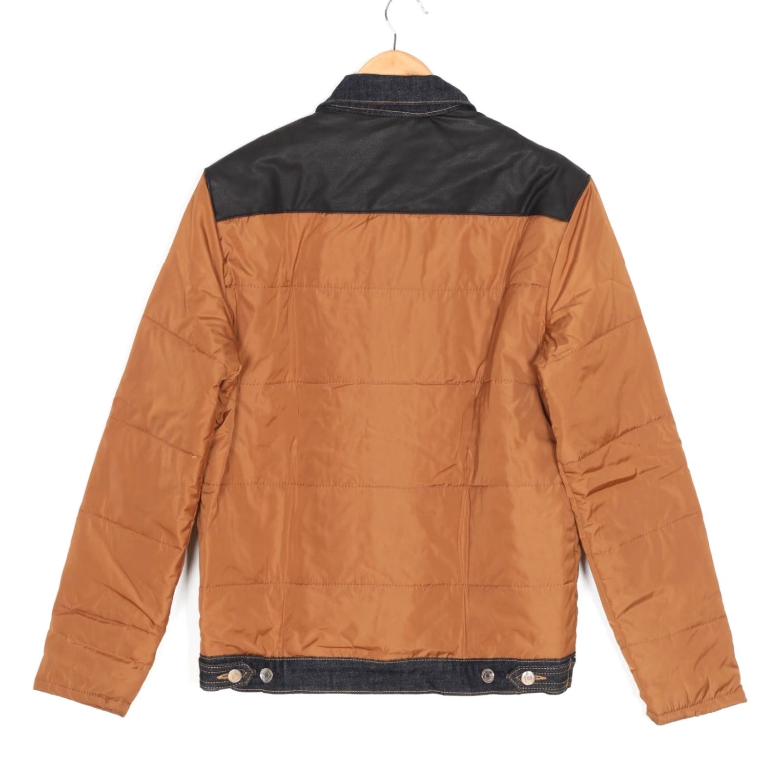 Dsquared2 DSQUARED2 Leather Denim Trim Padded Jacket Men EU 46 Jacket Mens Brown Black Blue 46 Regular Size US S / EU 44-46 / 1 - 3 Thumbnail