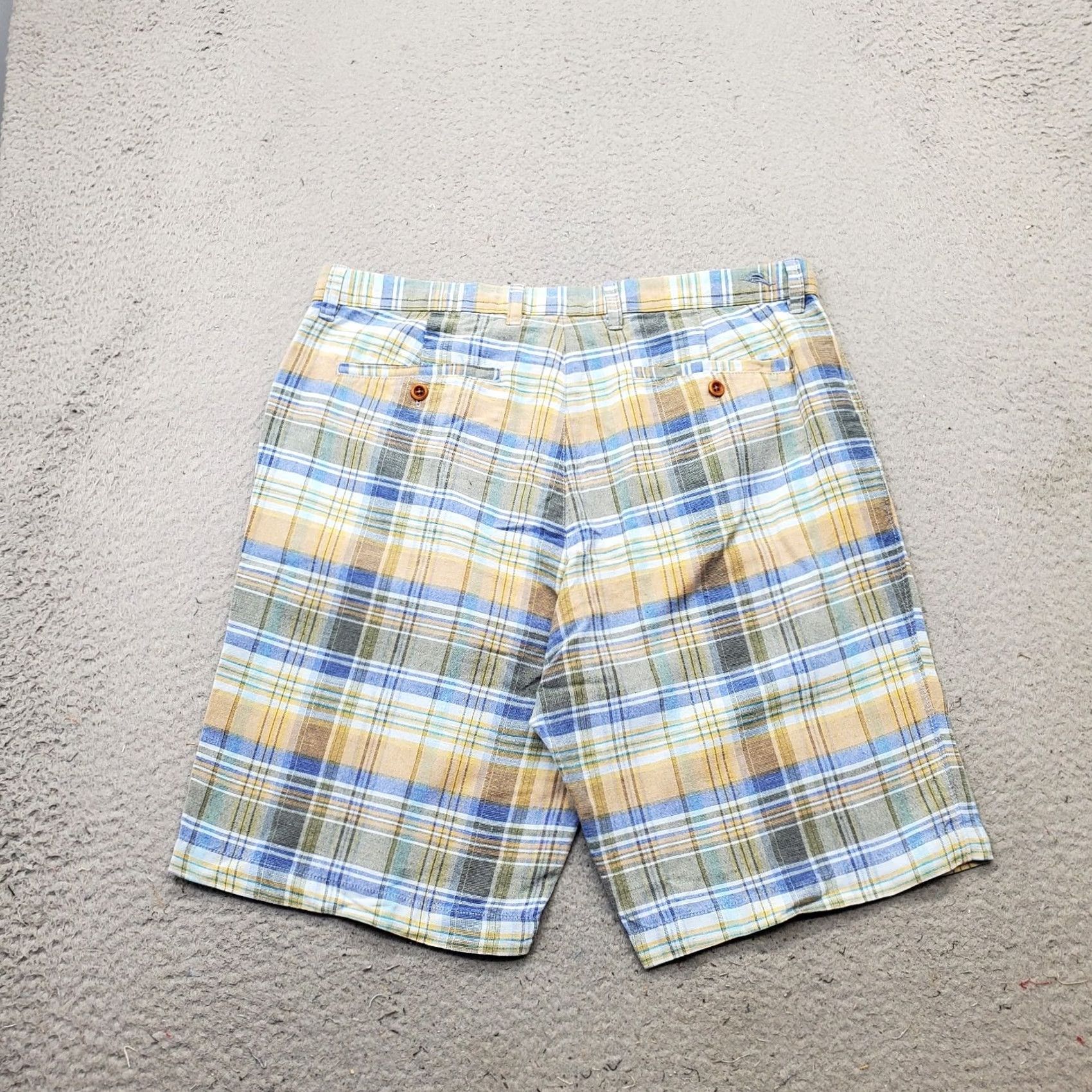 Tommy Bahama Tommy Bahama Chino Shorts Mens 34 Multi Linen Blend Plaid Slash Pocket Size US 34 / EU 50 - 2 Thumbnail