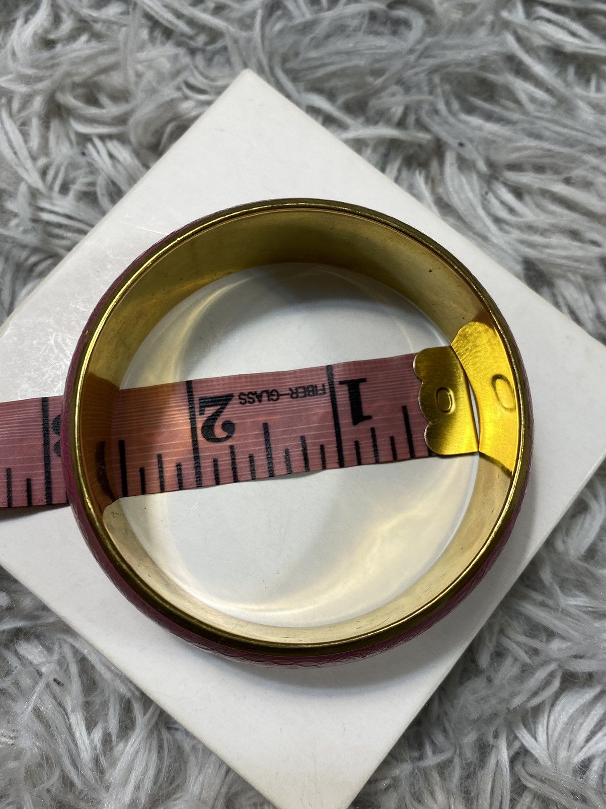 Japanese Brand × Jewelry × Vintage Pink & Gold Floral Brass Bangle - Japanese Brand Size ONE SIZE - 8 Thumbnail