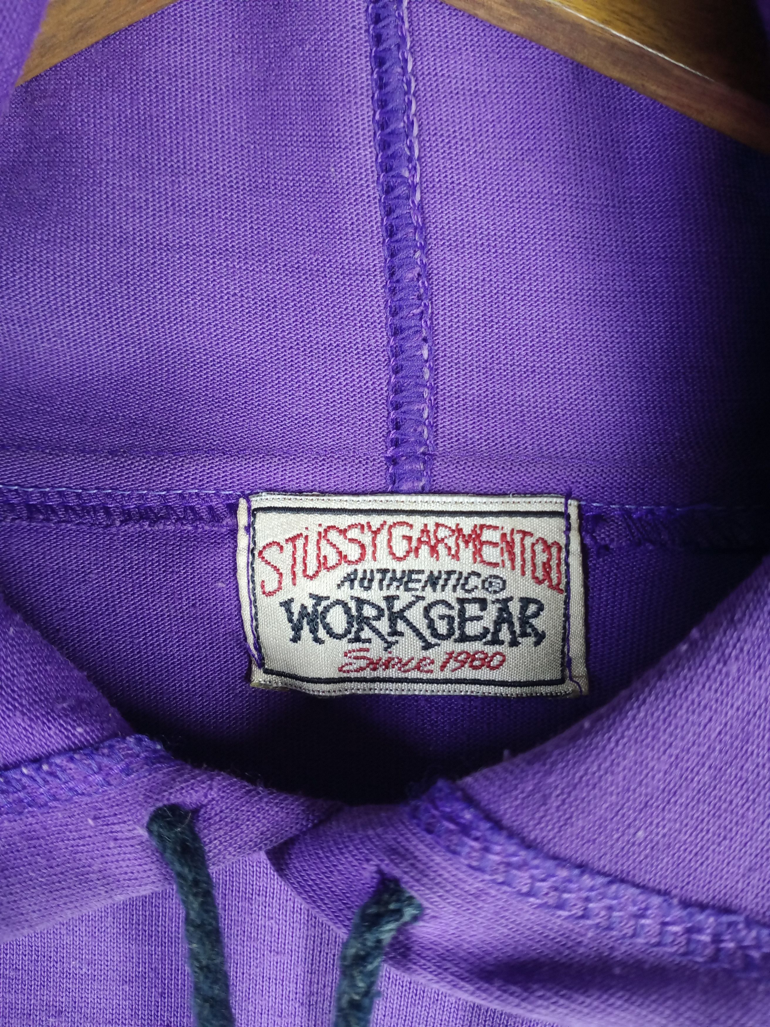 Stussy Rare Vintage 80s Stussy Garment Work Gear Hoodie Tshirt Size US XL / EU 56 / 4 - 5 Thumbnail