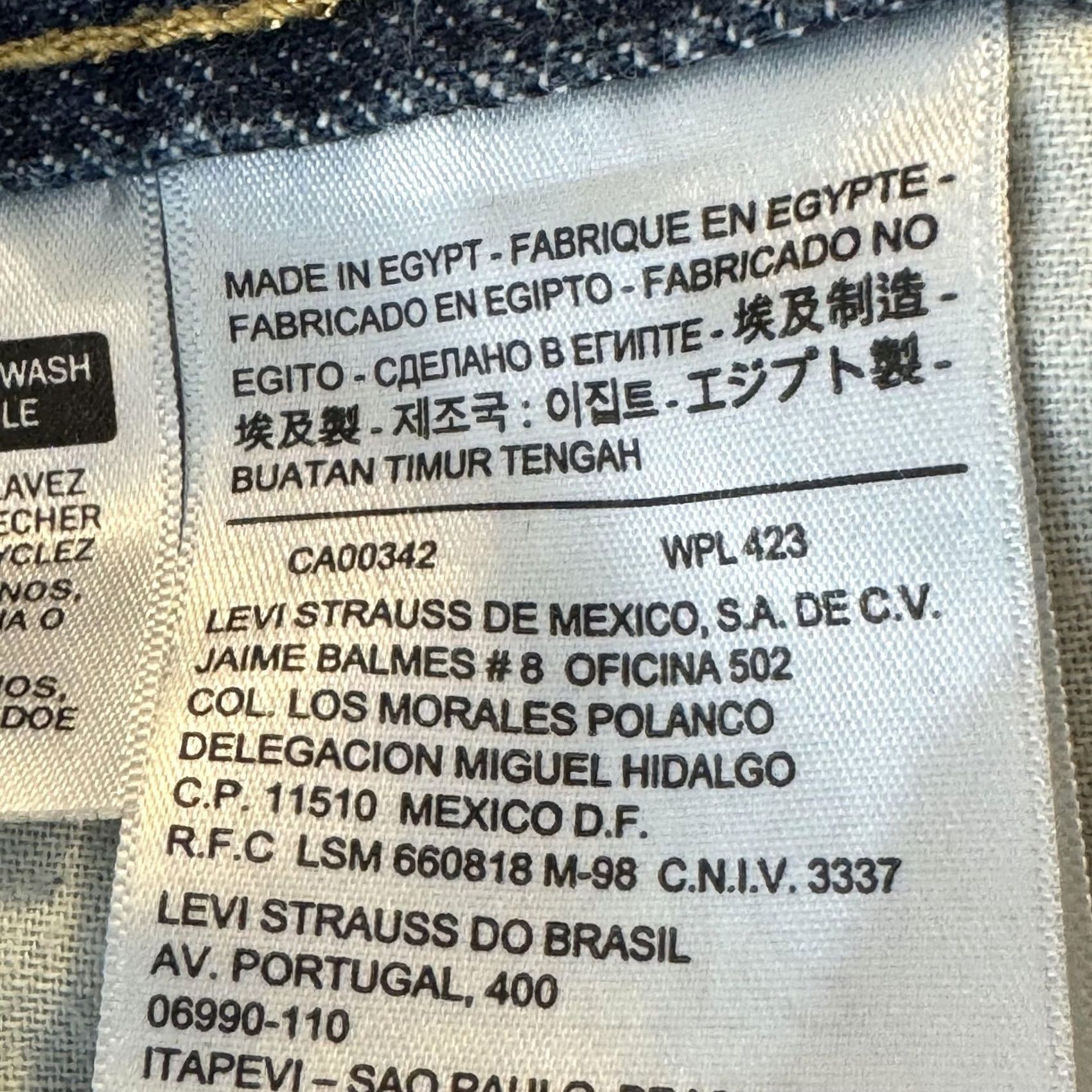 Levi's Levi's 505 Jeans Mens 40x32 Blue Whiskered Straight Medium Wash Denim Pants Size US 40 / EU 56 - 4 Thumbnail