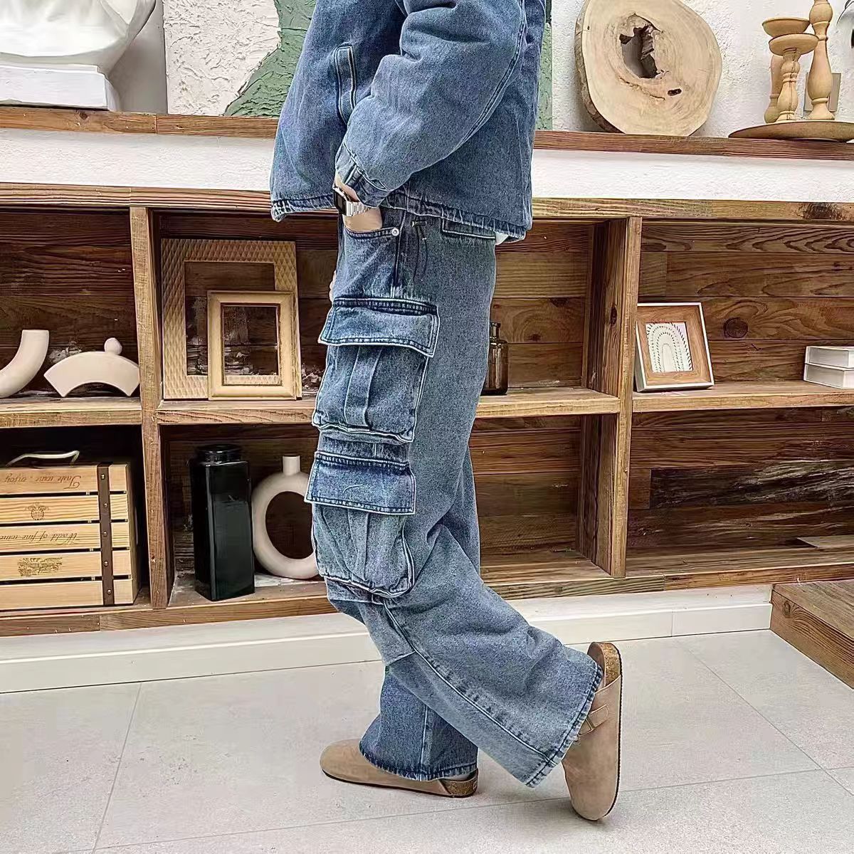 Japanese Brand × Jean Heavy duty washed hip hop skater work jeans Size US 32 / EU 48 - 2 Thumbnail