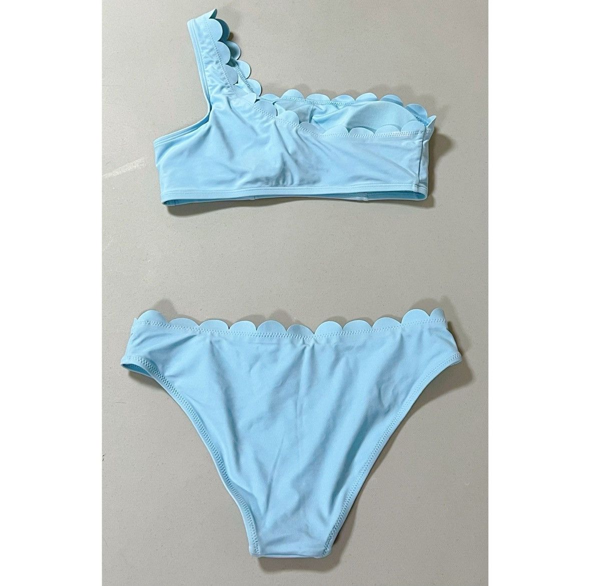 Other Baby Blue Scalloped Bikini Top and Bottoms Set Size M 🩵 Size M / US 6-8 / IT 42-44 - 6 Thumbnail