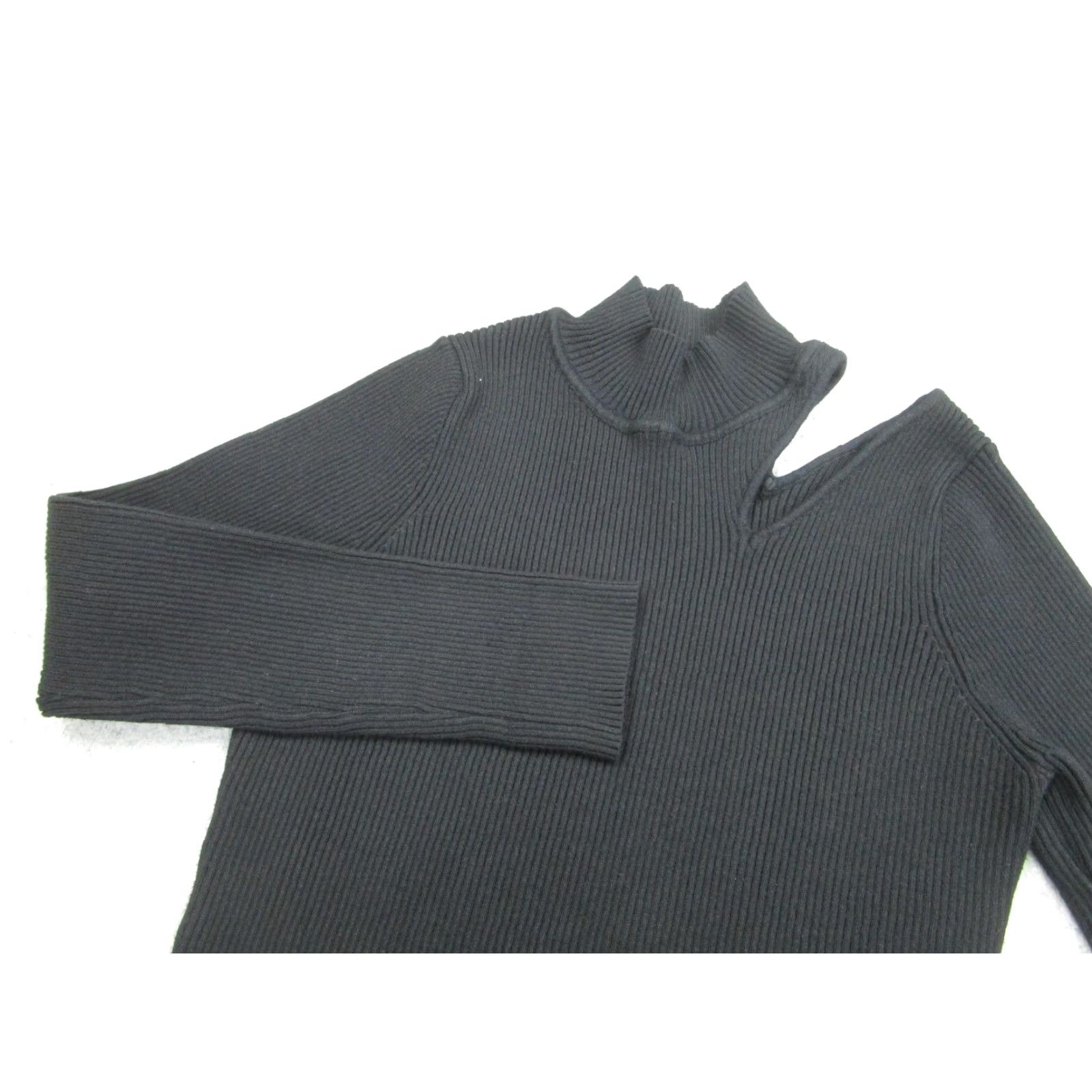 ASTR The Label ASTR The Label Dress Womens Medium Black Cutout Turtleneck Sweater Bodycon Knit Size M / US 6-8 / IT 42-44 - 3 Thumbnail