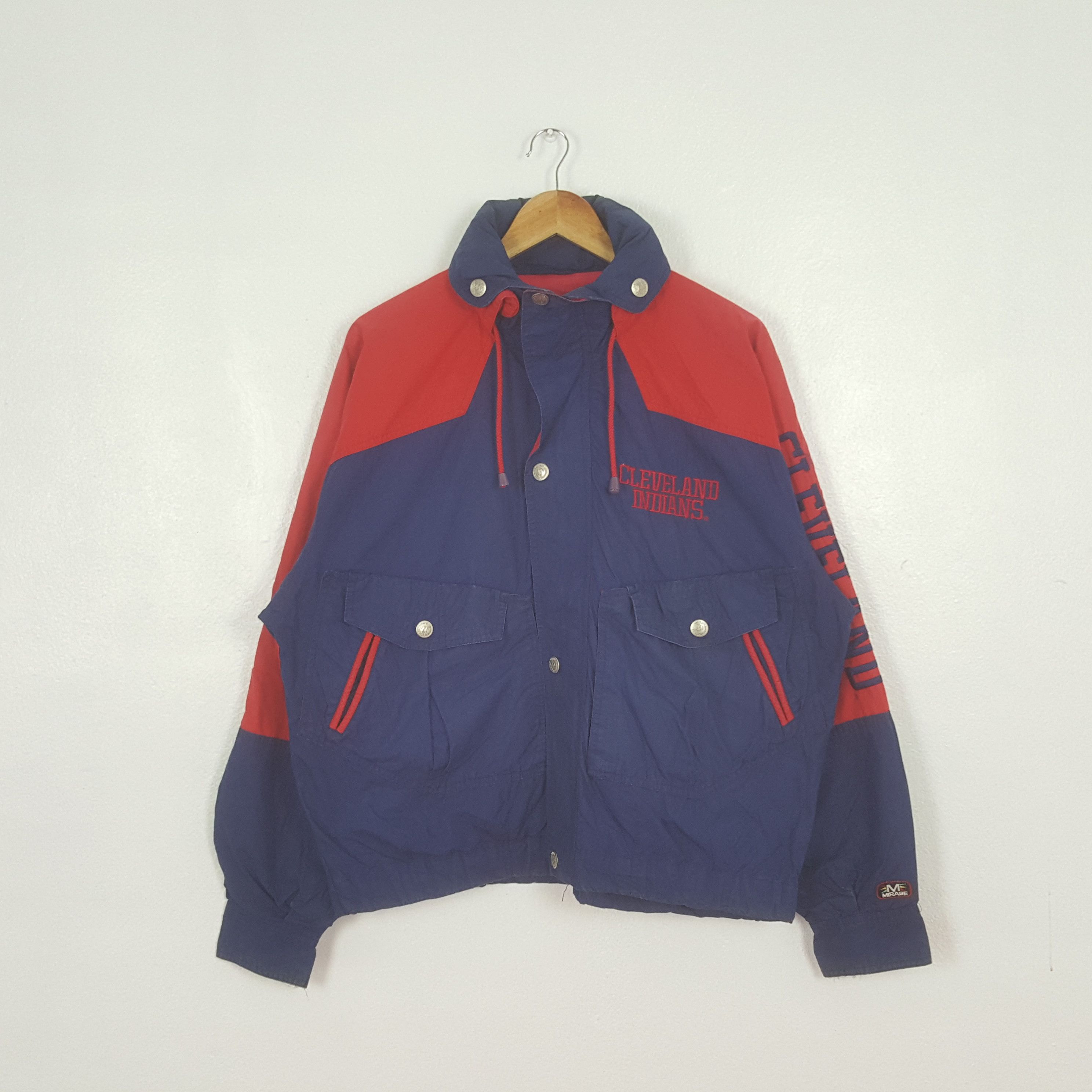 MLB Vintage Cleveland Indians Baseball Team Jacket C323N15 Size US XL / EU 56 / 4 - 1 Thumbnail