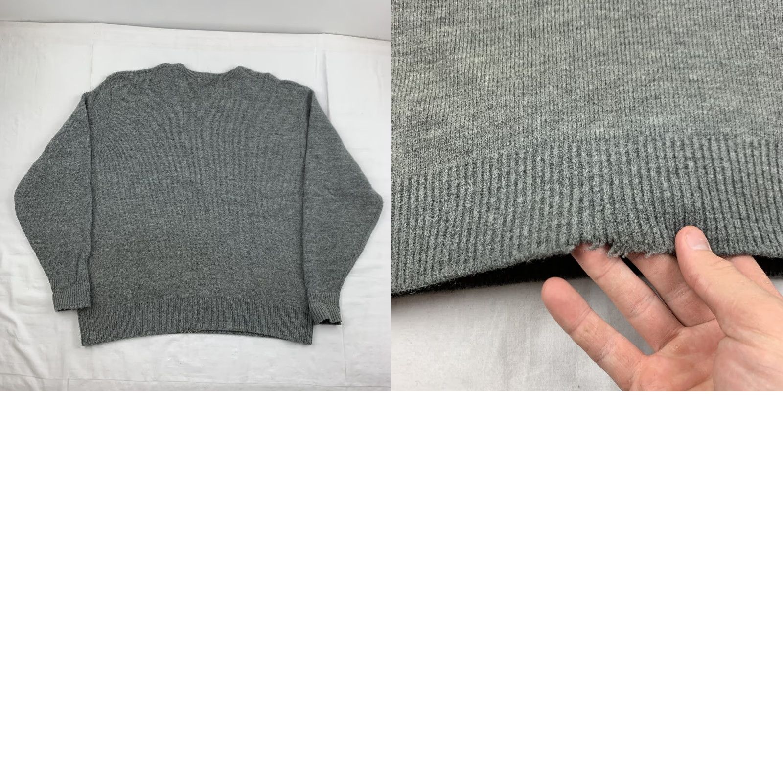 Vintage VINTAGE Drummond Sweater Mens Pullover Knit Gray 90s Large Crew Neck Long Sleeve Ultra Soft 100% Knit Texture Vintage 90s Size US L / EU 52-54 / 3 - 8 Thumbnail
