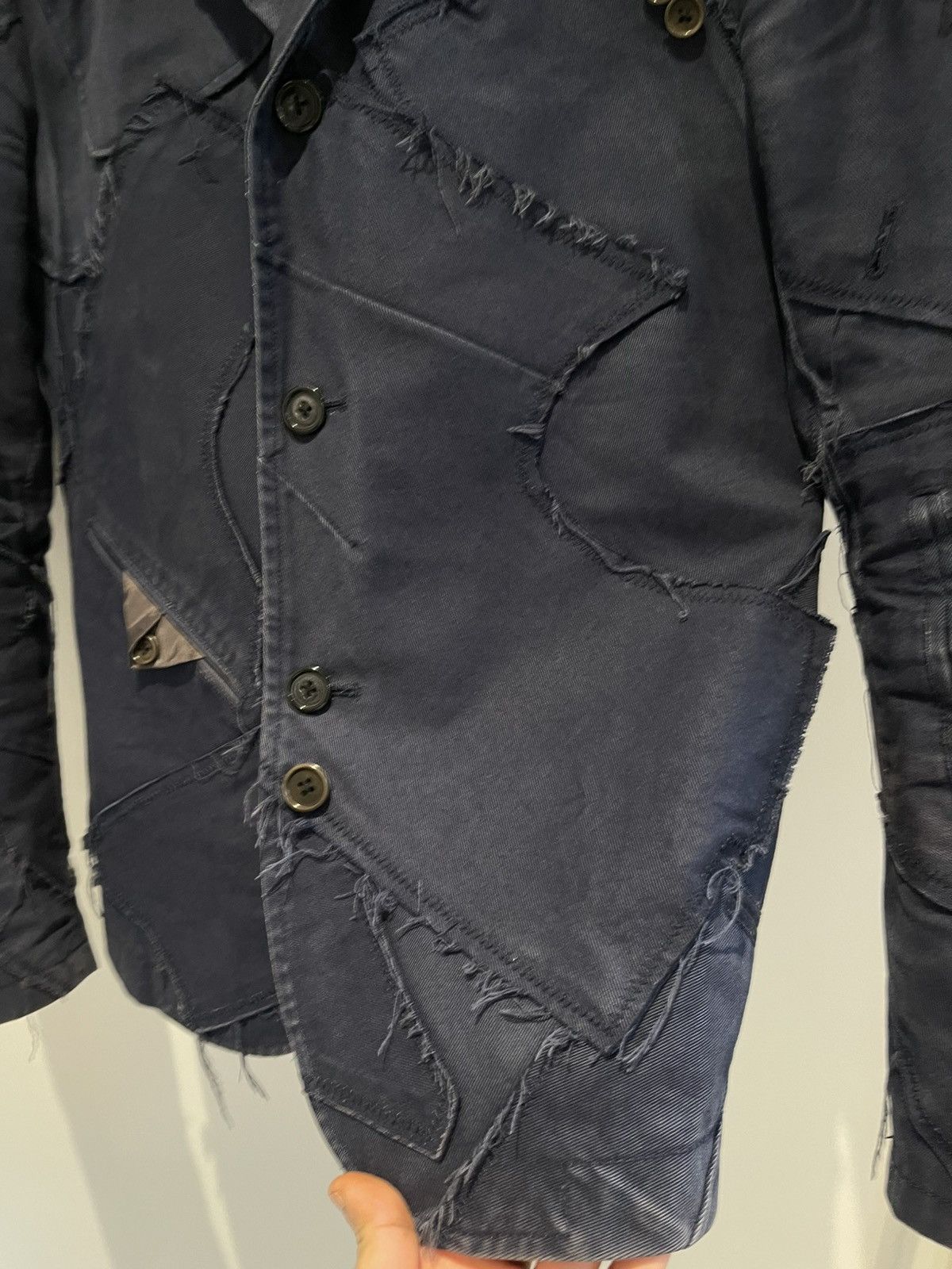 Kolor Kolor SS11 Navy Raw Edges Reconstructed Blazer Size US S / EU 44-46 / 1 - 6 Thumbnail