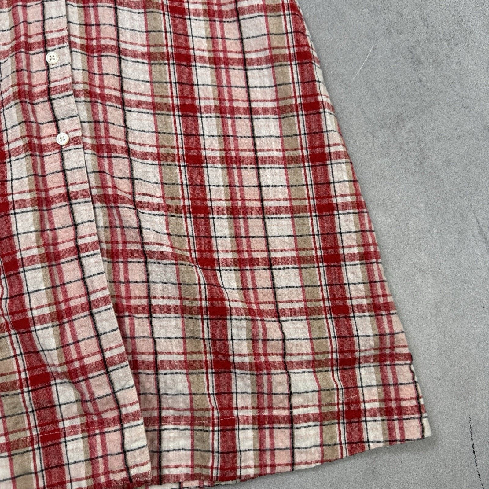 Vintage BRORA 100% Cotton Gingham Lined Chelsea Collar Dress Size 6 Size XS / US 0-2 / IT 36-38 - 14 Thumbnail