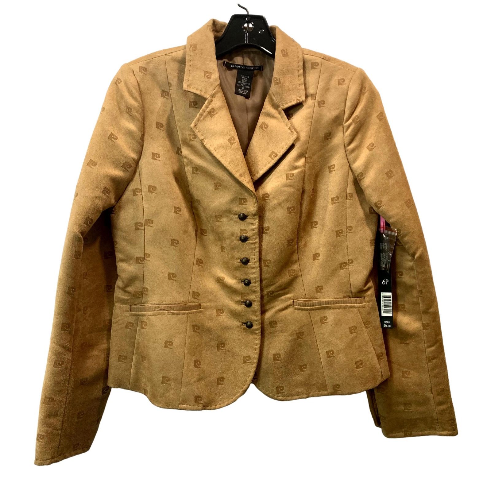 Pierre Cardin NWT Modern Vintage Pierre Cardin Ultra Suede LOGO Blazer 6P Size S / US 4 / IT 40 - 5 Thumbnail
