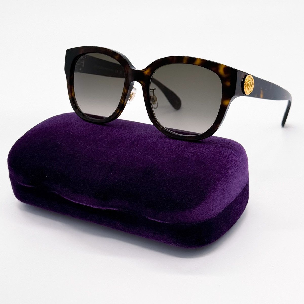 Gucci NEW GUCCI GG1409SK 002 ROUND BROWN GREY WOMEN SUNGLASSES Size ONE SIZE - 3 Thumbnail