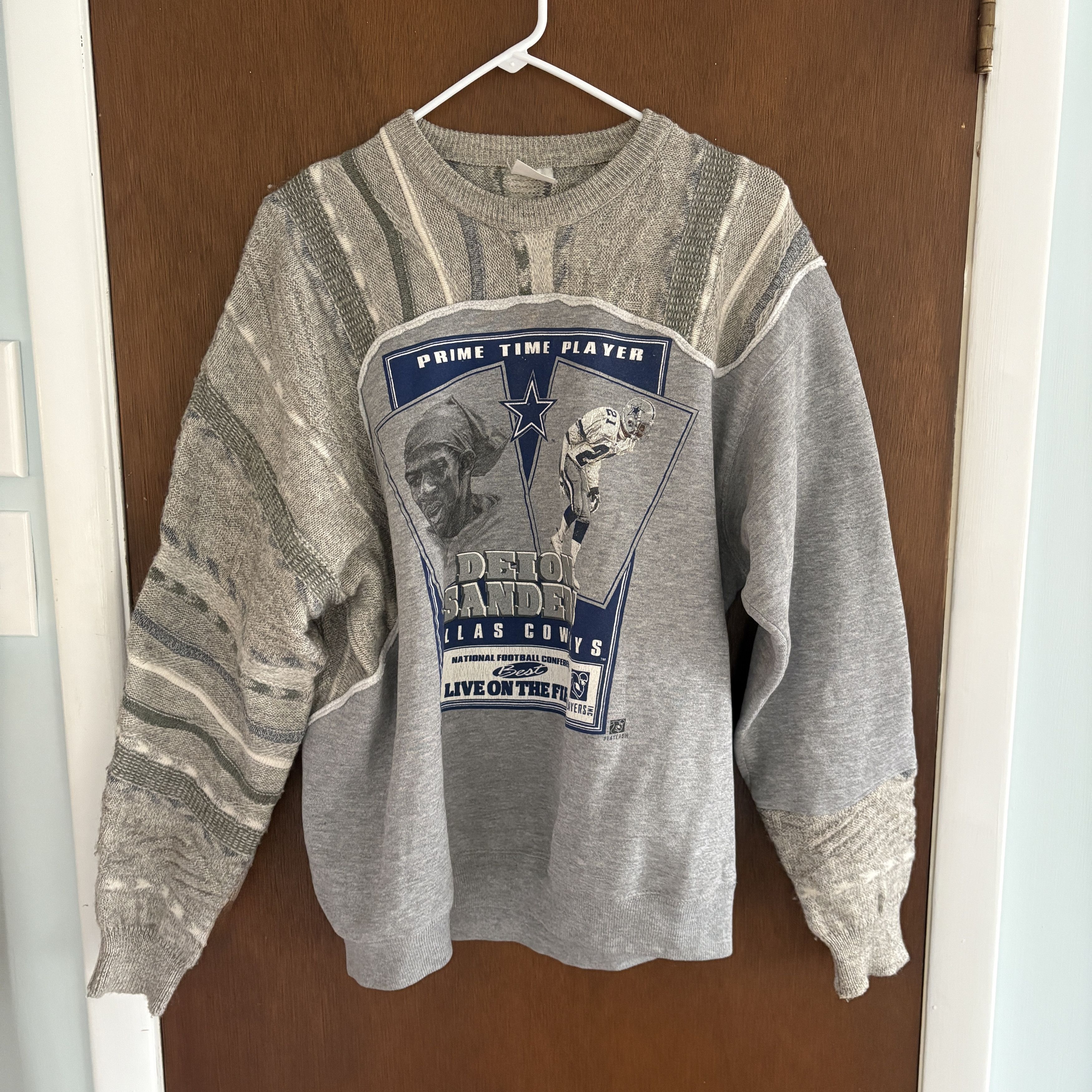 NFL Reworked vintage Dallas Cowboys Deion Sanders sweatshirt Size US M / EU 48-50 / 2 - 2 Thumbnail