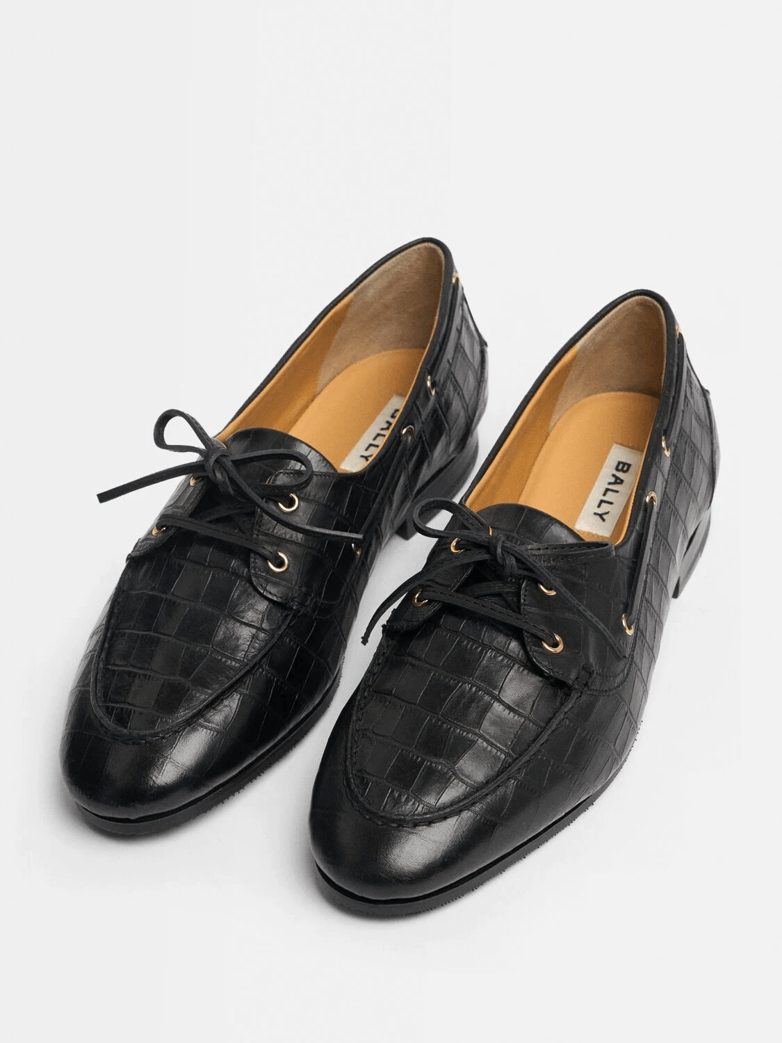 Bally BALLY Pathy Black Embossed Leather Loafers Size US 7 / IT 37 - 2 Thumbnail