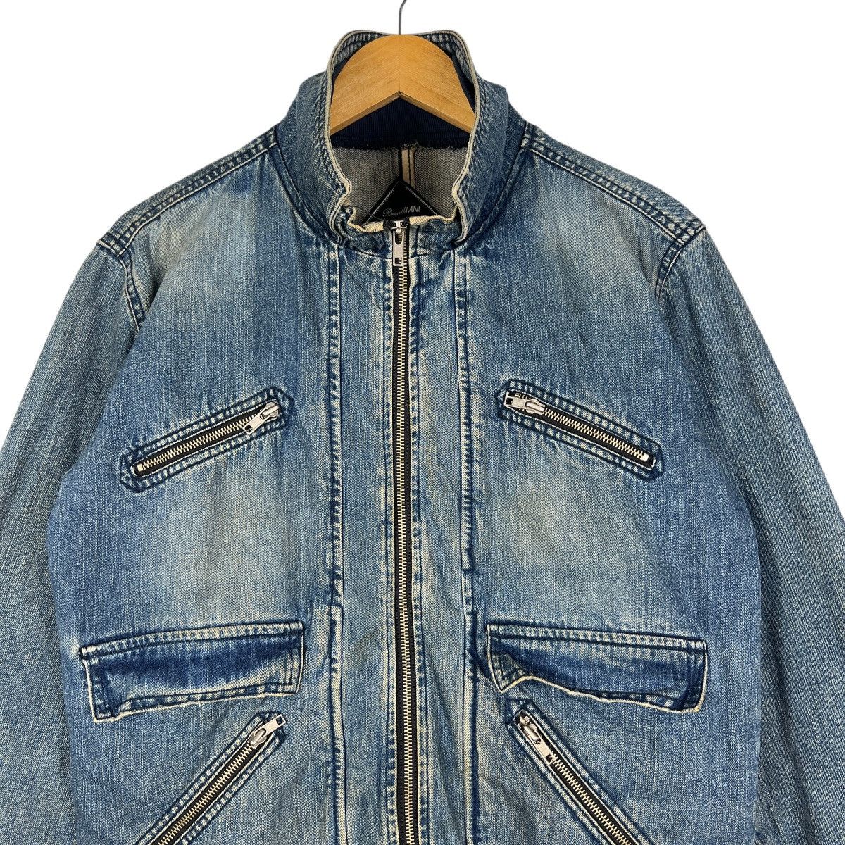 Japanese Brand 🔥 BREATH MINT NUMBER NINE DYED DENIM BOMBER JACKET Size US M / EU 48-50 / 2 - 4 Thumbnail