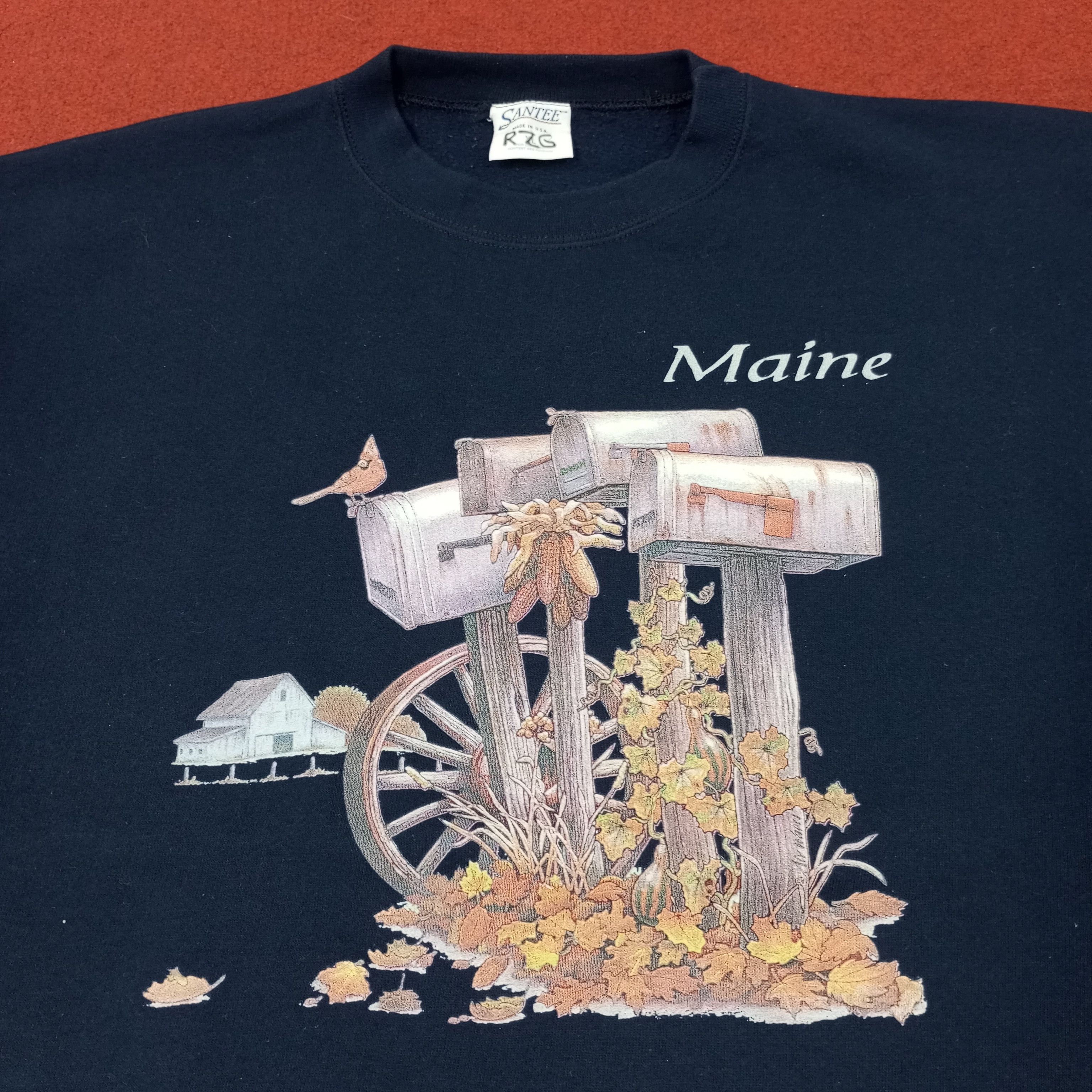 Vintage Maine Art Streetwear Sweatshirt c225n21 Size US XXL / EU 58 / 5 - 2 Thumbnail