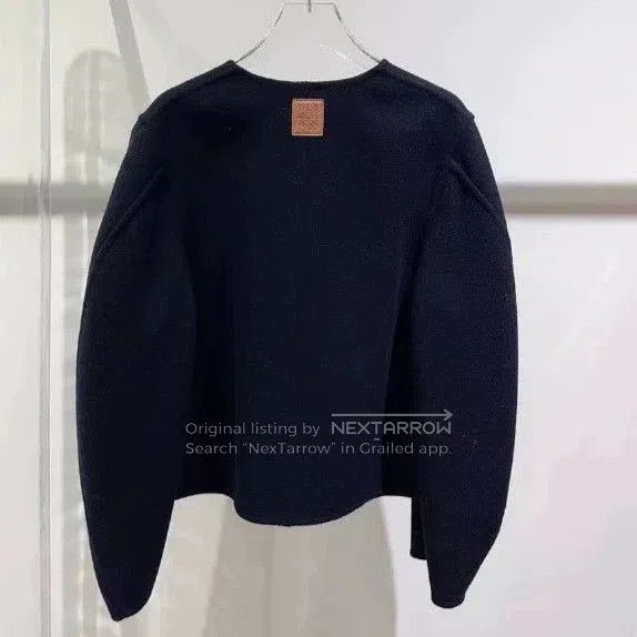 Loewe 23AW Black Wool Coat.
