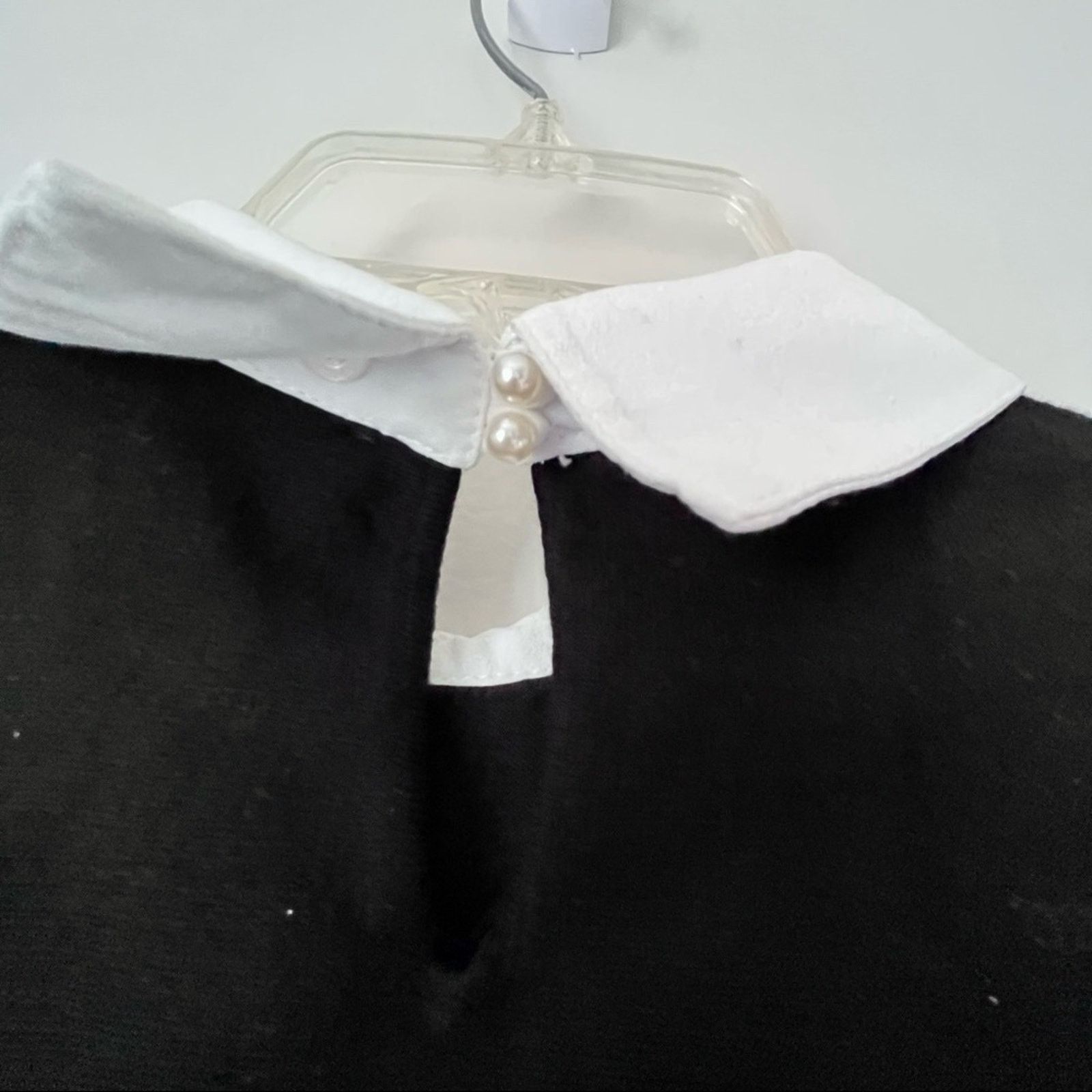 Karl Lagerfeld Karl Lagerfeld black knit pearl detail sweater size XS Size XS / US 0-2 / IT 36-38 - 5 Thumbnail