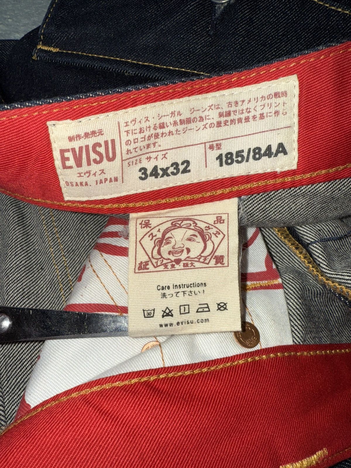 Evisu Crazy Evisu Straight Navy Selvedge Denim Jeans Multipocket Size US 34 / EU 50 - 17 Thumbnail
