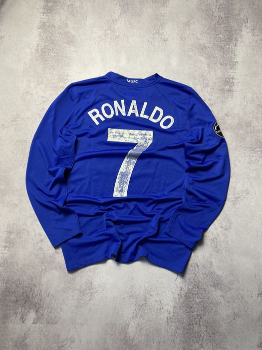 Manchester United 2008/2009 Blue Retro Jersey Ronaldo #7 