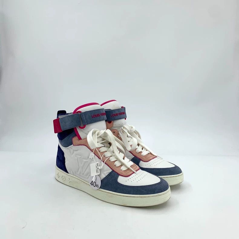Louis Vuitton Louis Vuitton Color-block logo embossed lace-up high-top b Size US 7 / EU 40 - 2 Thumbnail