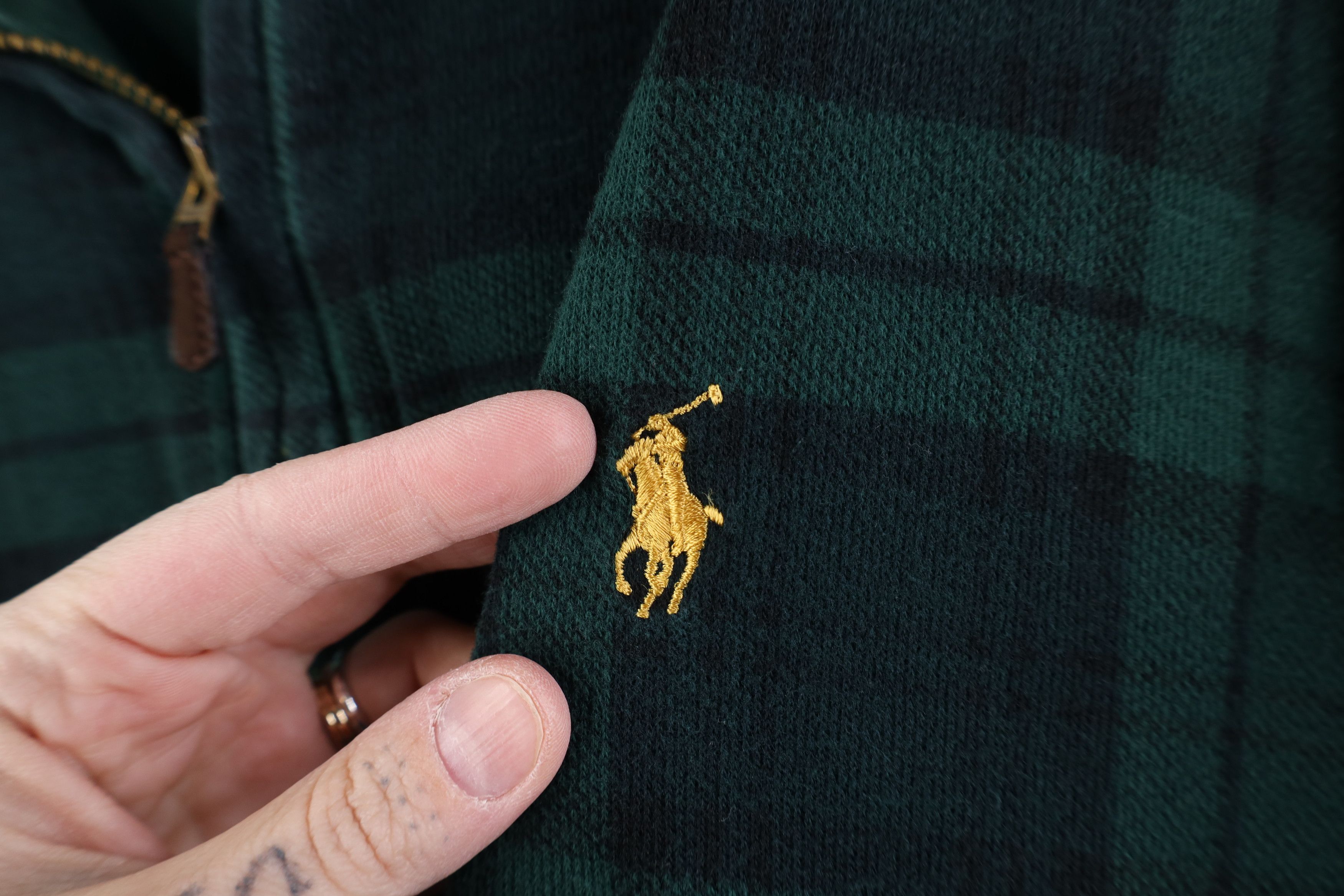 Ralph Lauren Vintage Y2K Ralph Lauren Ribbed 1/4 Half Zip Sweater Plaid Size US XXL / EU 58 / 5 - 4 Thumbnail