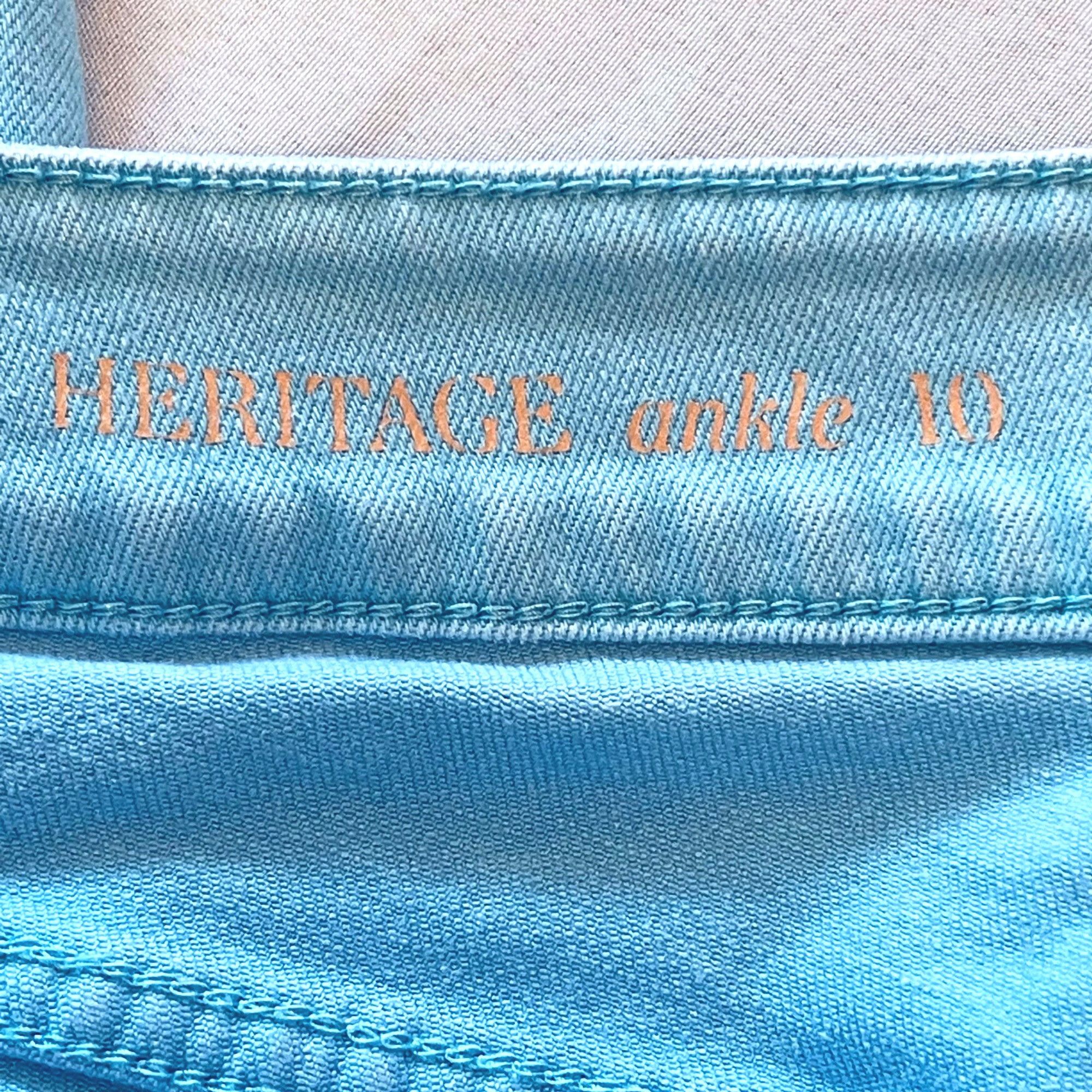 Talbots Talbots Heritage Ankle Jeans Women's 10 Turquoise Stretch Size 30" / US 8 / IT 44 - 13 Thumbnail