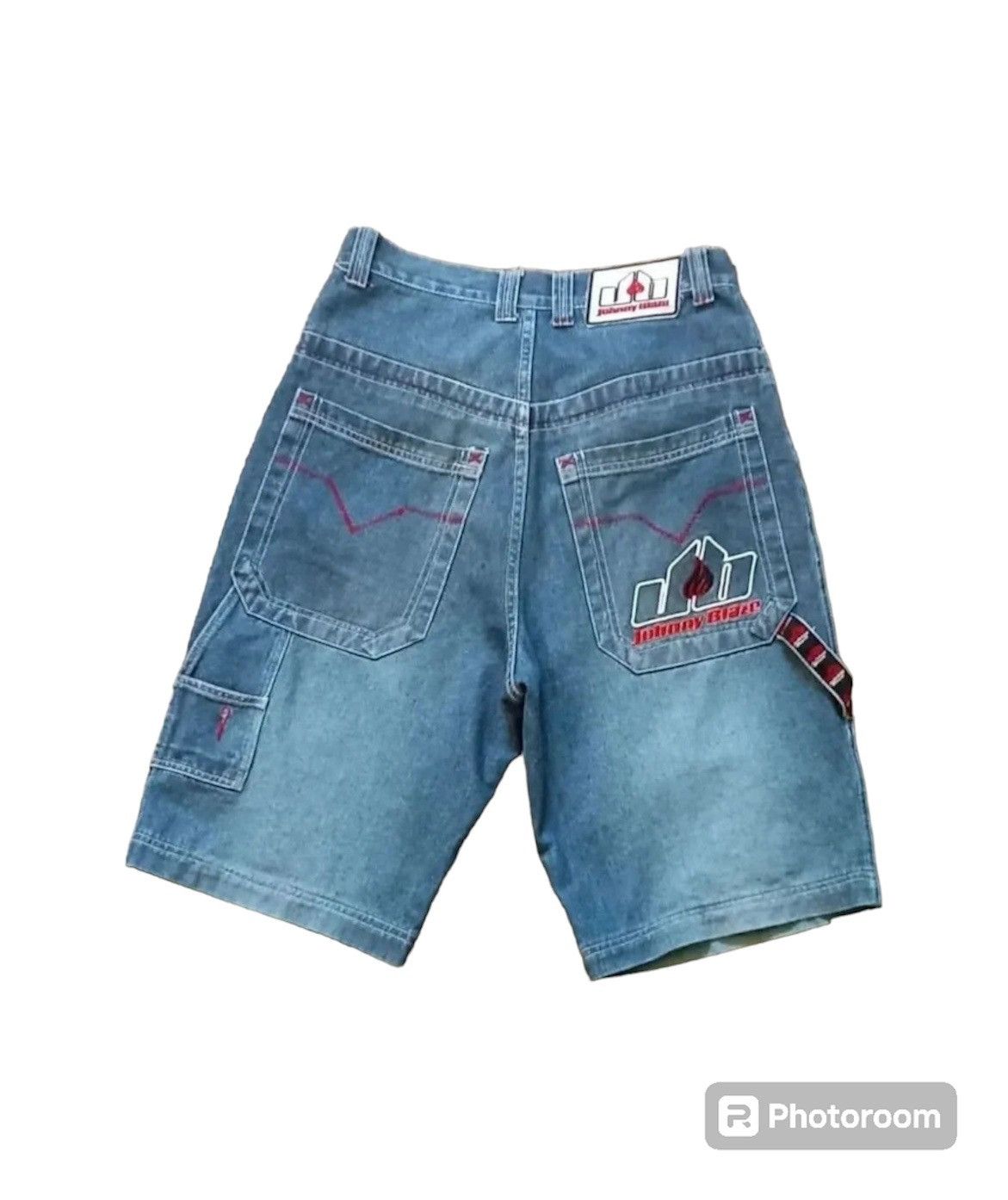 Fubu × Vintage Vintage Johnny Blaze Denim Carpenter Jorts Y2K Size US 31 - 1 Thumbnail