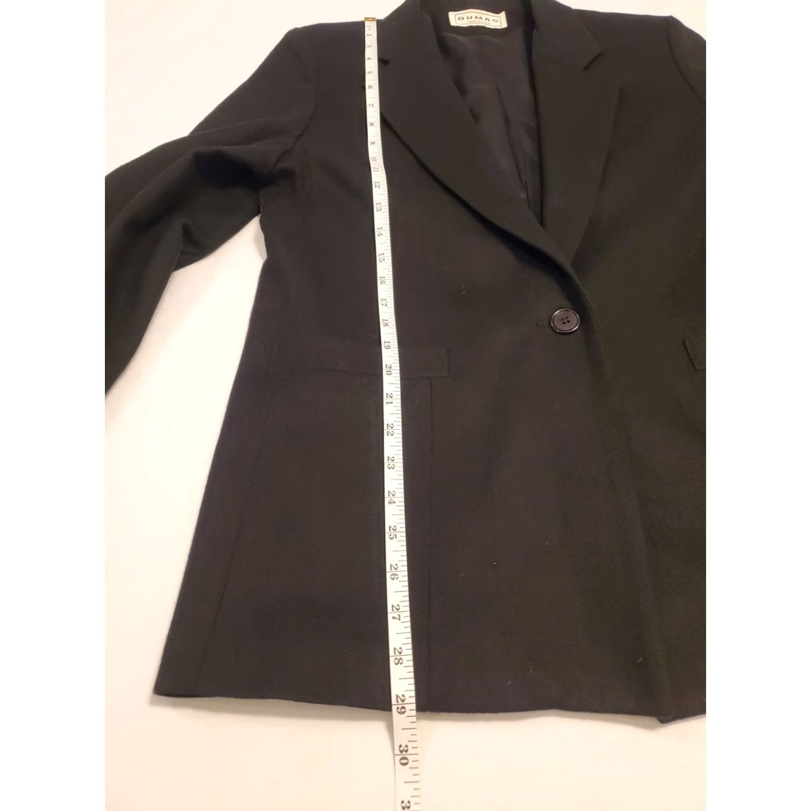 Vintage VINTAGE Dumas Black Wool Blazer Jacket Size 6 Business Career Womens Made in USA Size M / US 6-8 / IT 42-44 - 5 Thumbnail