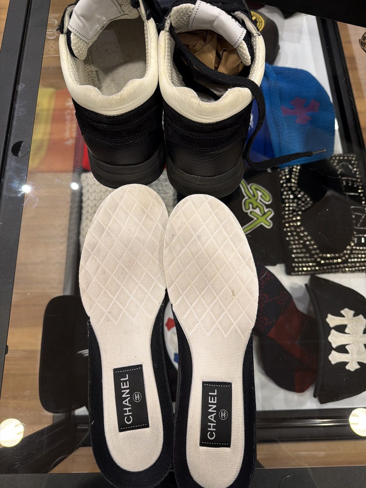 Chanel Chanel Suede Trainer - Black White Size US 7 / EU 40 - 8 Thumbnail