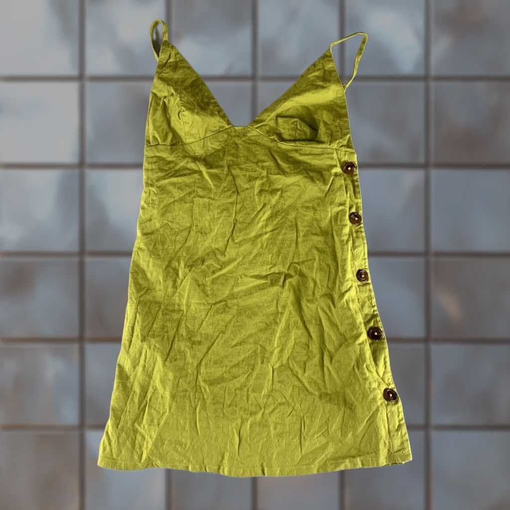 Vintage LOVERS AND FRIEND CAMISOLE BLOUSE WOMENS XS LIME GREEN SIDE BUTTON UP Size XS / US 0-2 / IT 36-38 - 1 Thumbnail