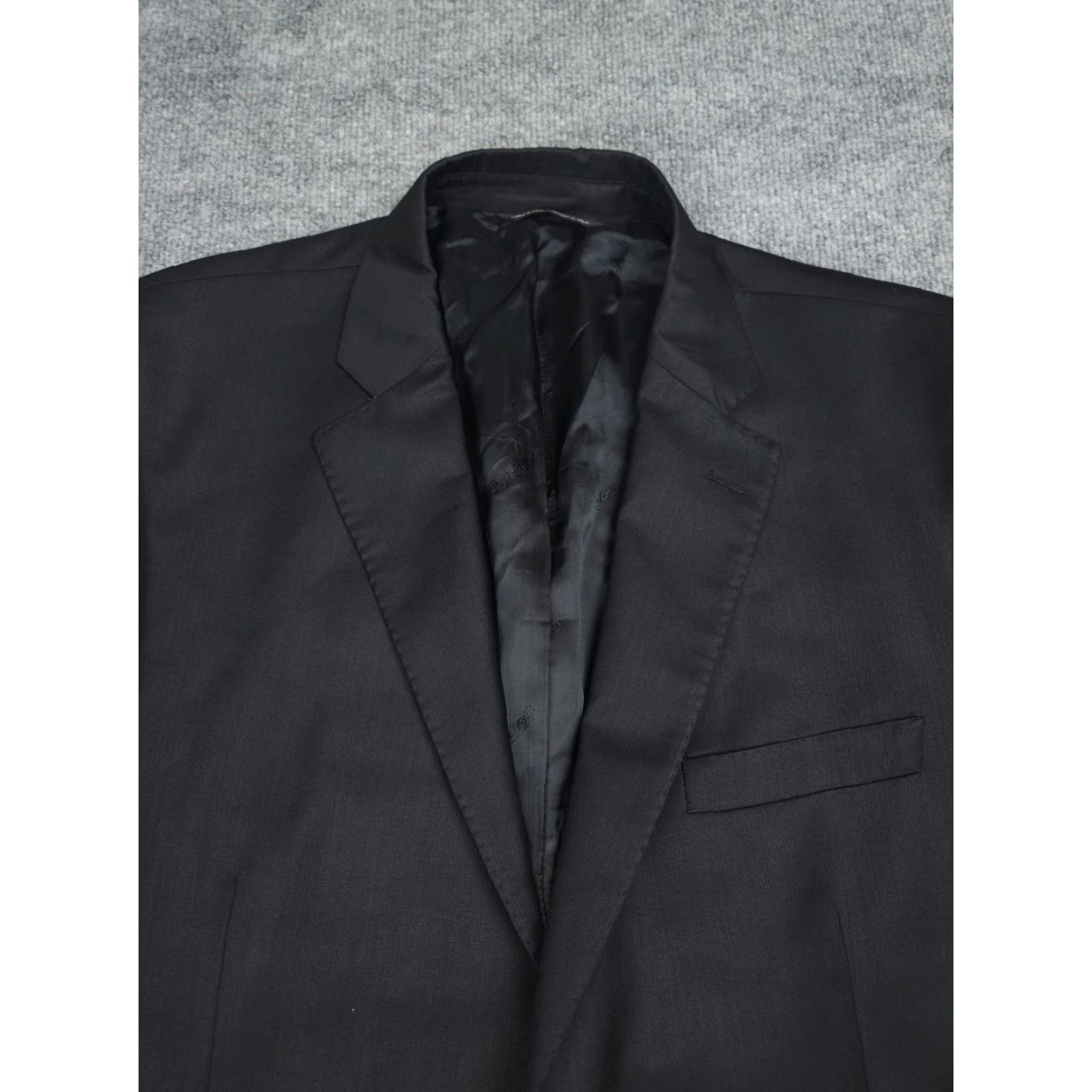 Ermenegildo Zegna VINTAGE Ermenegildo Zegna Saks 5th Blazer Jacket Men's 44 SLIM Black Wool Silk Blend EUC Size 44R - 2 Thumbnail