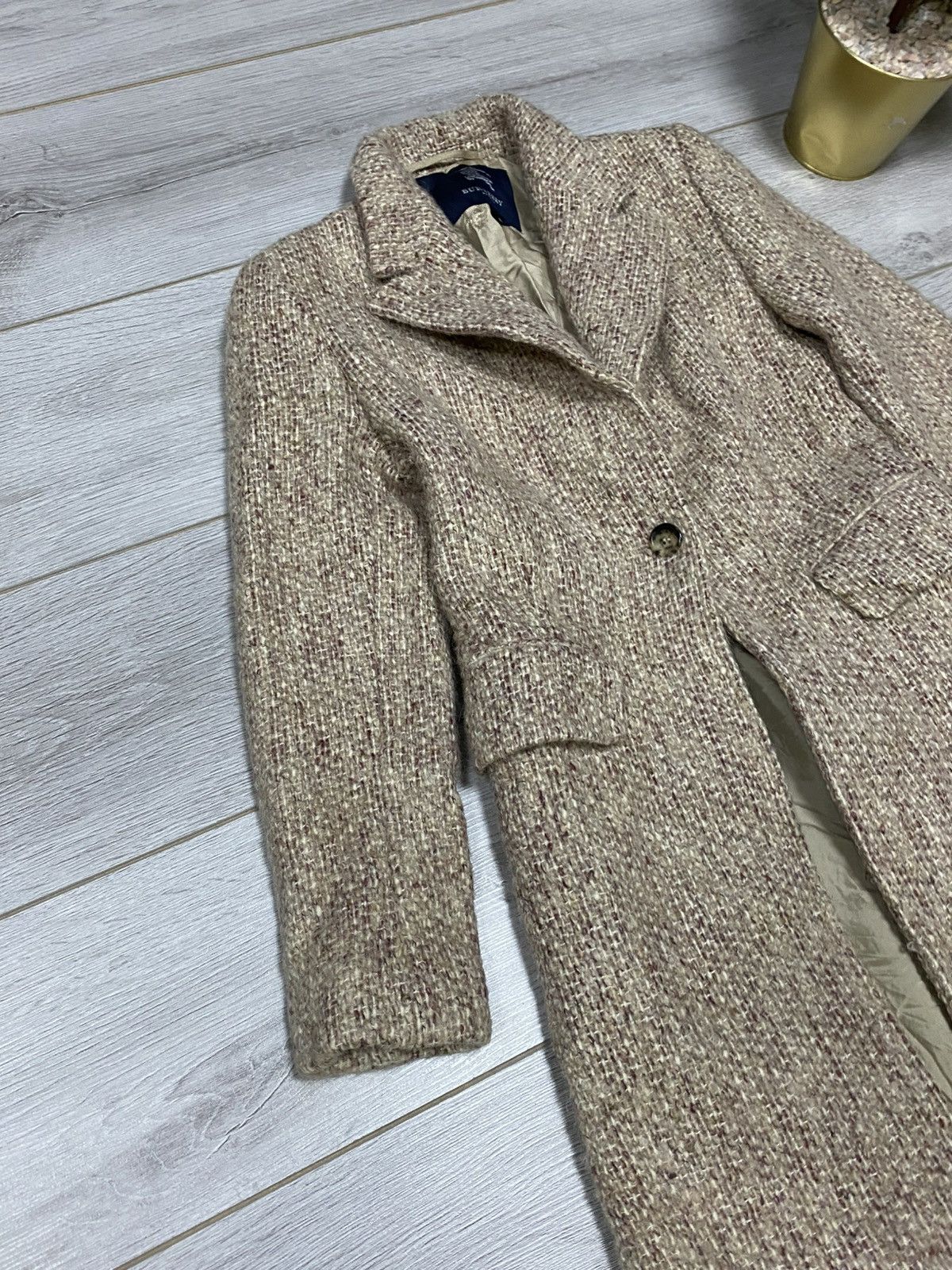 Burberry Burberry London made in Italy wool tweed coat jacket Size S / US 4 / IT 40 - 4 Thumbnail
