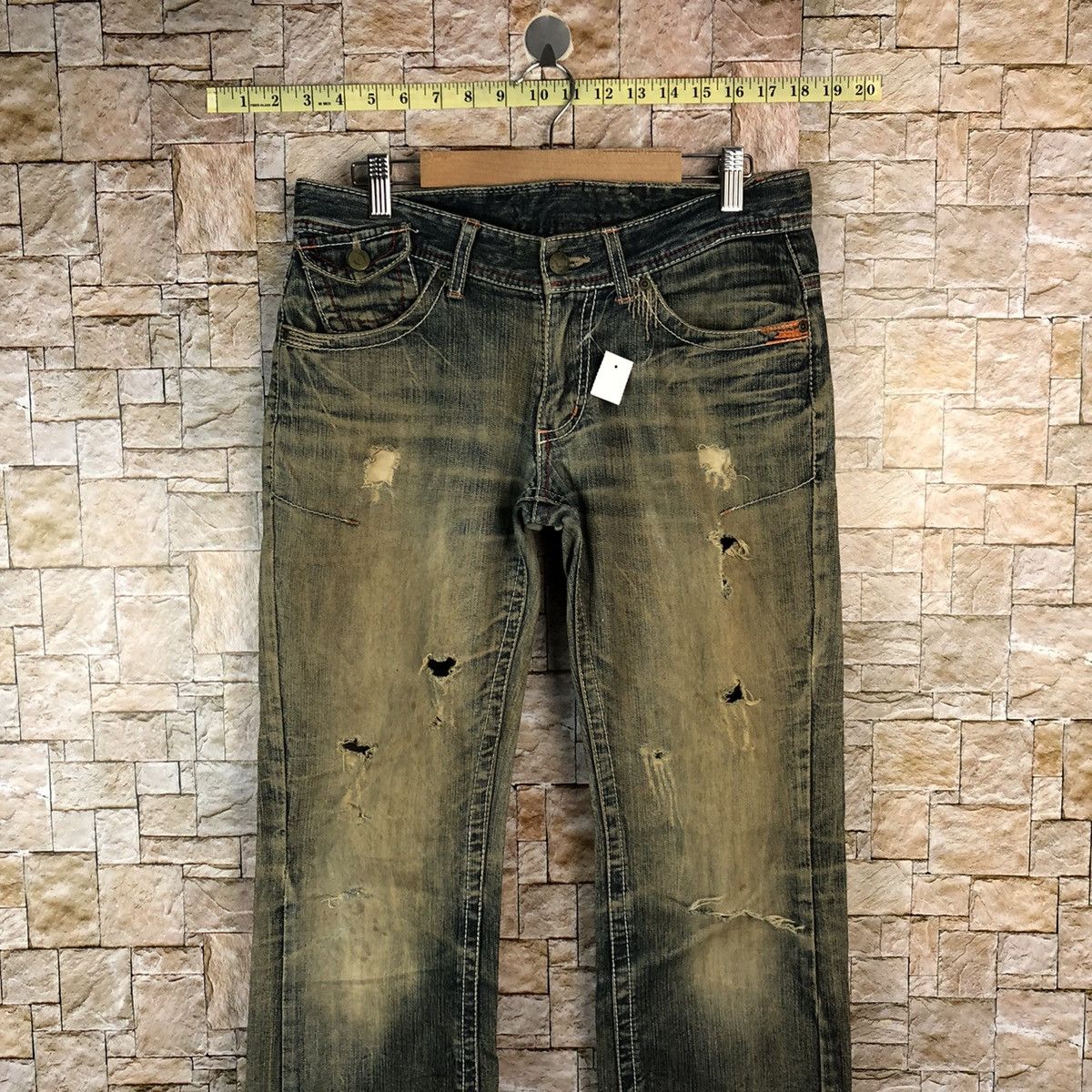 Request Jeans Request Black faded ripped Distressed Denim Pants #A1039 Size US 31 - 2 Thumbnail