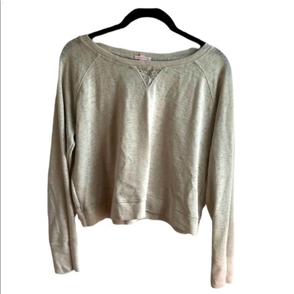 Designer Victorias’s Secret lace panel long sleeve crop top Size S / US 4 / IT 40 - 3 Thumbnail