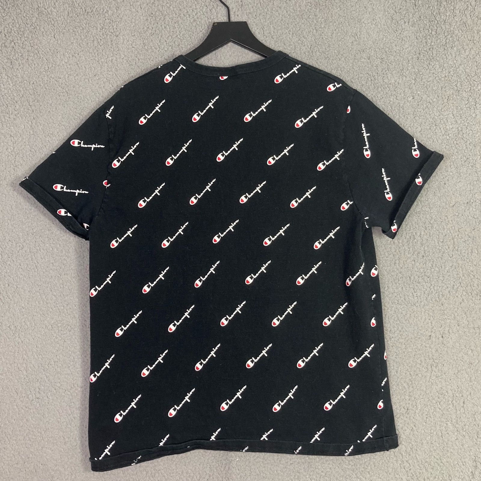 Champion Champion Heritage XL Black T-Shirt All Over Logo Print Size US XL / EU 56 / 4 - 5 Thumbnail