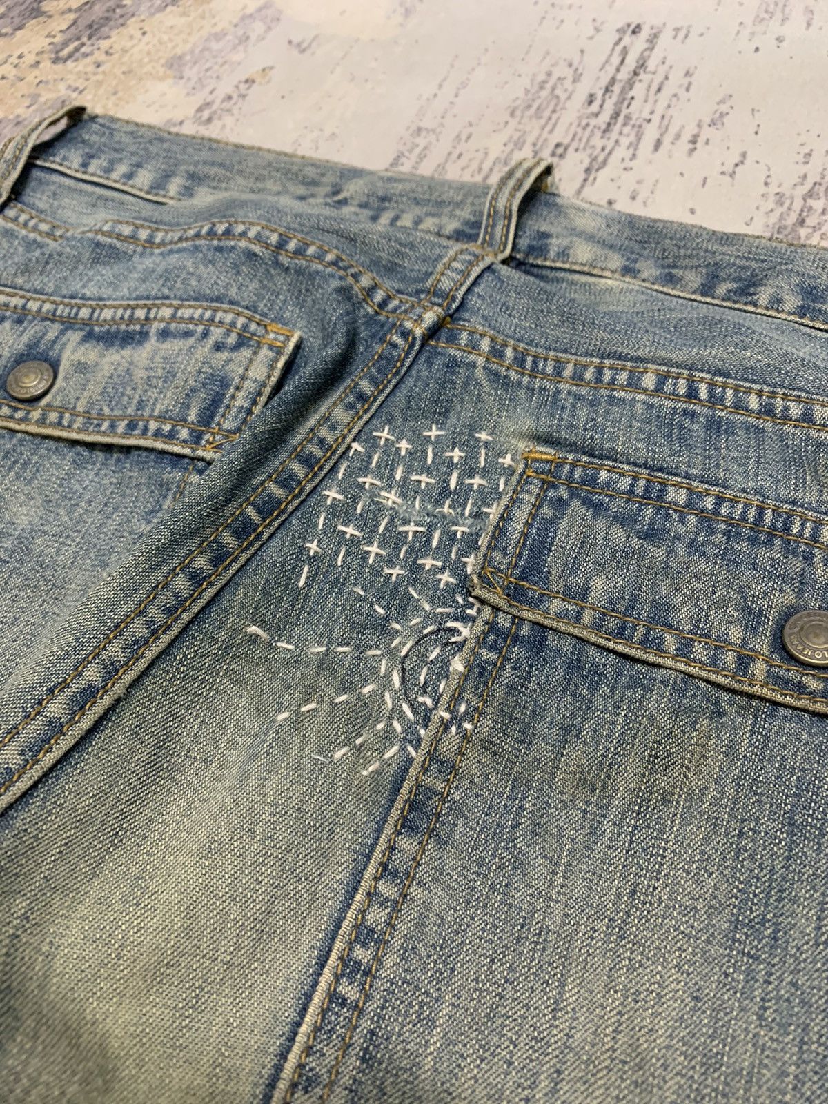 If Six Was Nine Vintage mud wash japanese Uniqlo bush pant jeans 32x32 Size US 32 / EU 48 - 11 Thumbnail