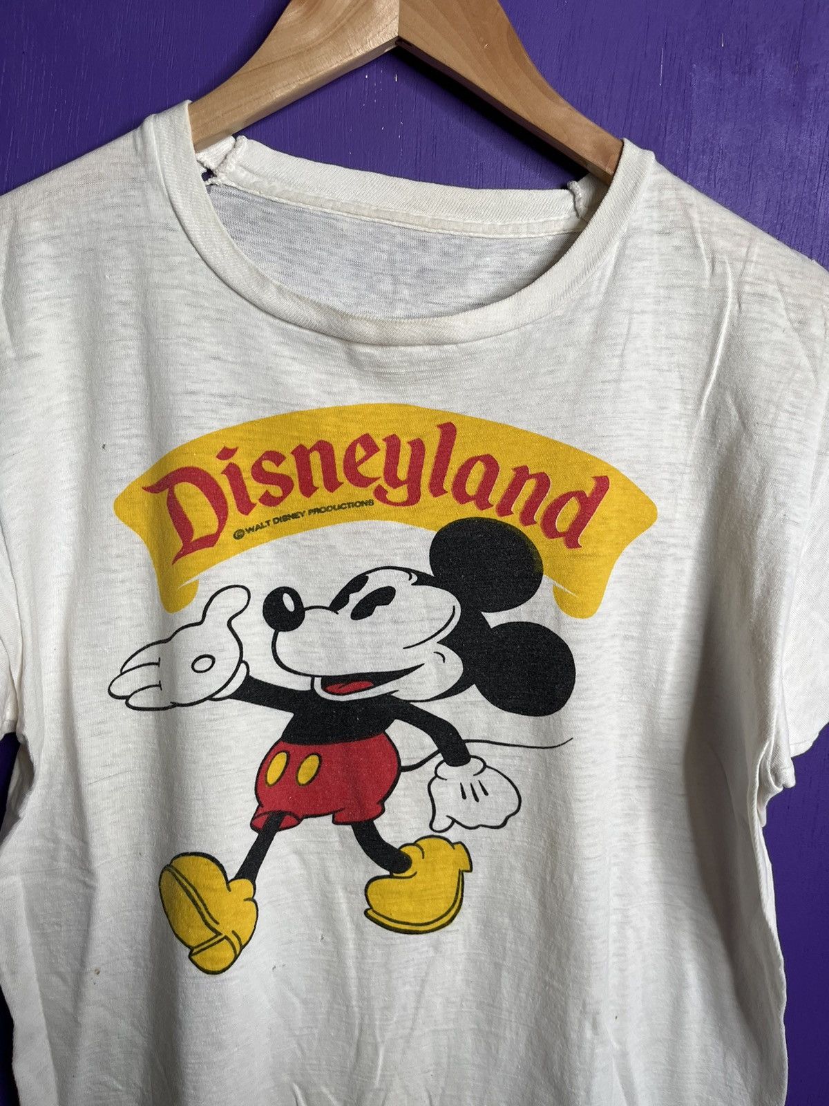 Disney × Vintage Vintage 70s Disneyland Mickey Mouse t-shirt Size US M / EU 48-50 / 2 - 3 Thumbnail