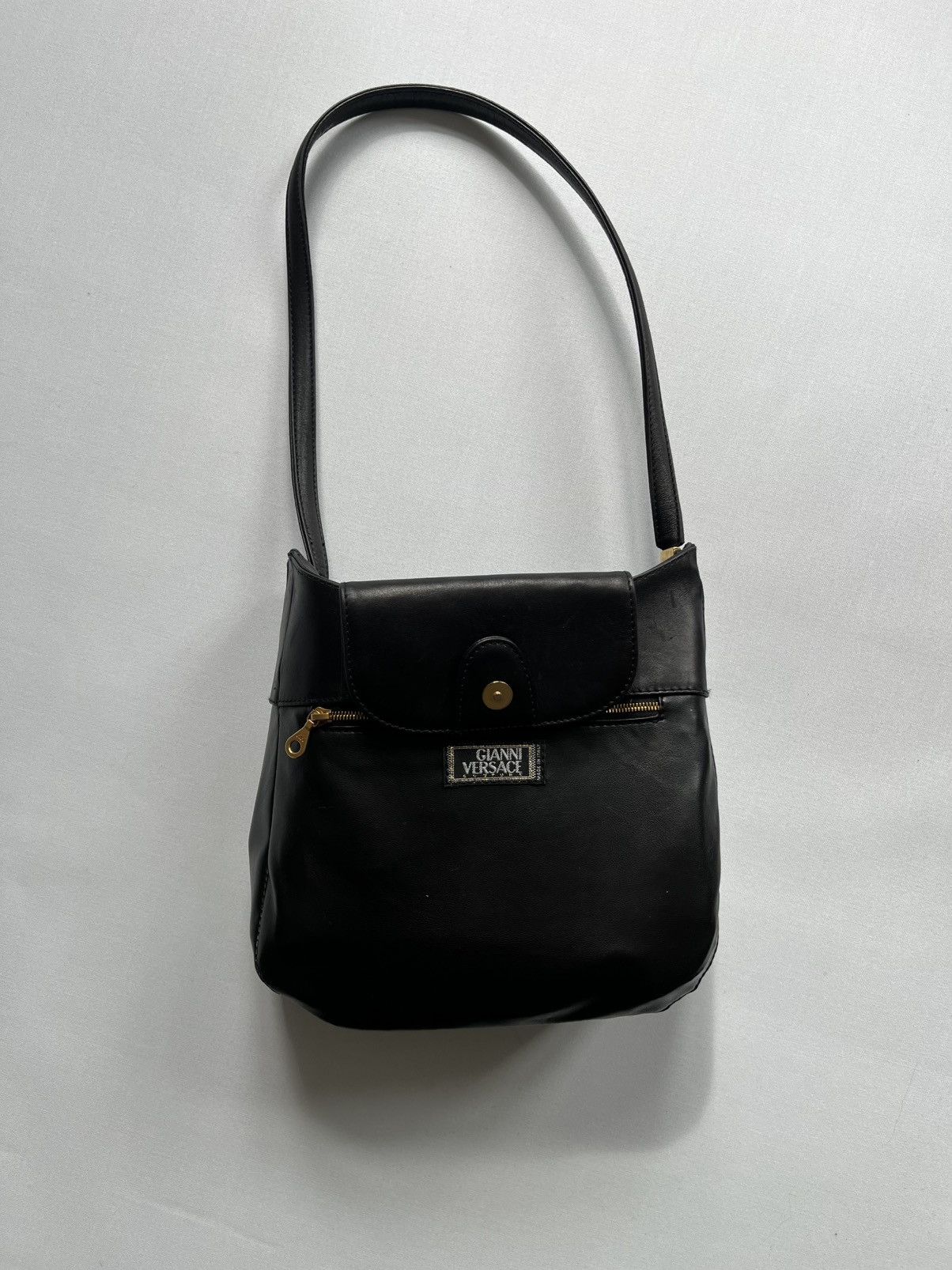 Versace Vintage Gianni Versace Couture Medusa Hobo Bag Black Leather Size ONE SIZE - 20 Thumbnail