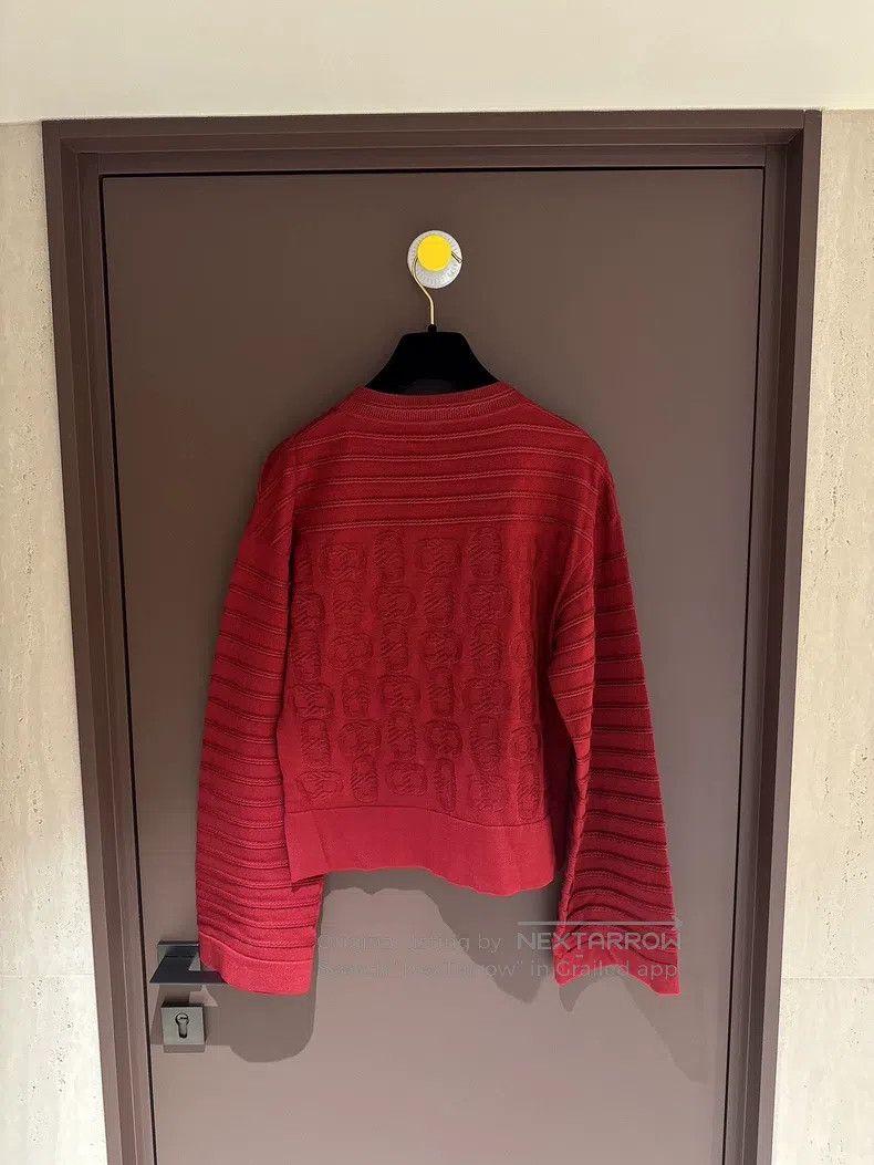 Hermes Hermes Red Pig Nose Button Printed Sweater Size XXS / US 00 / IT 34 - 5 Thumbnail