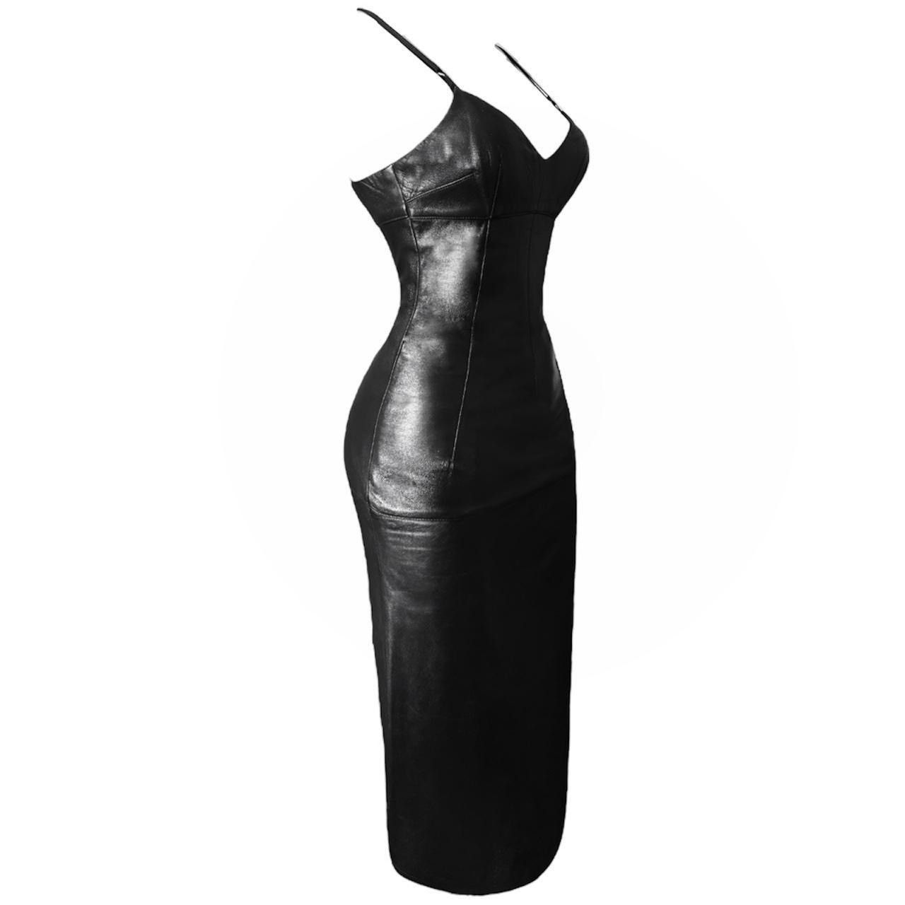 Dolce & Gabbana vintage leather 90s dress