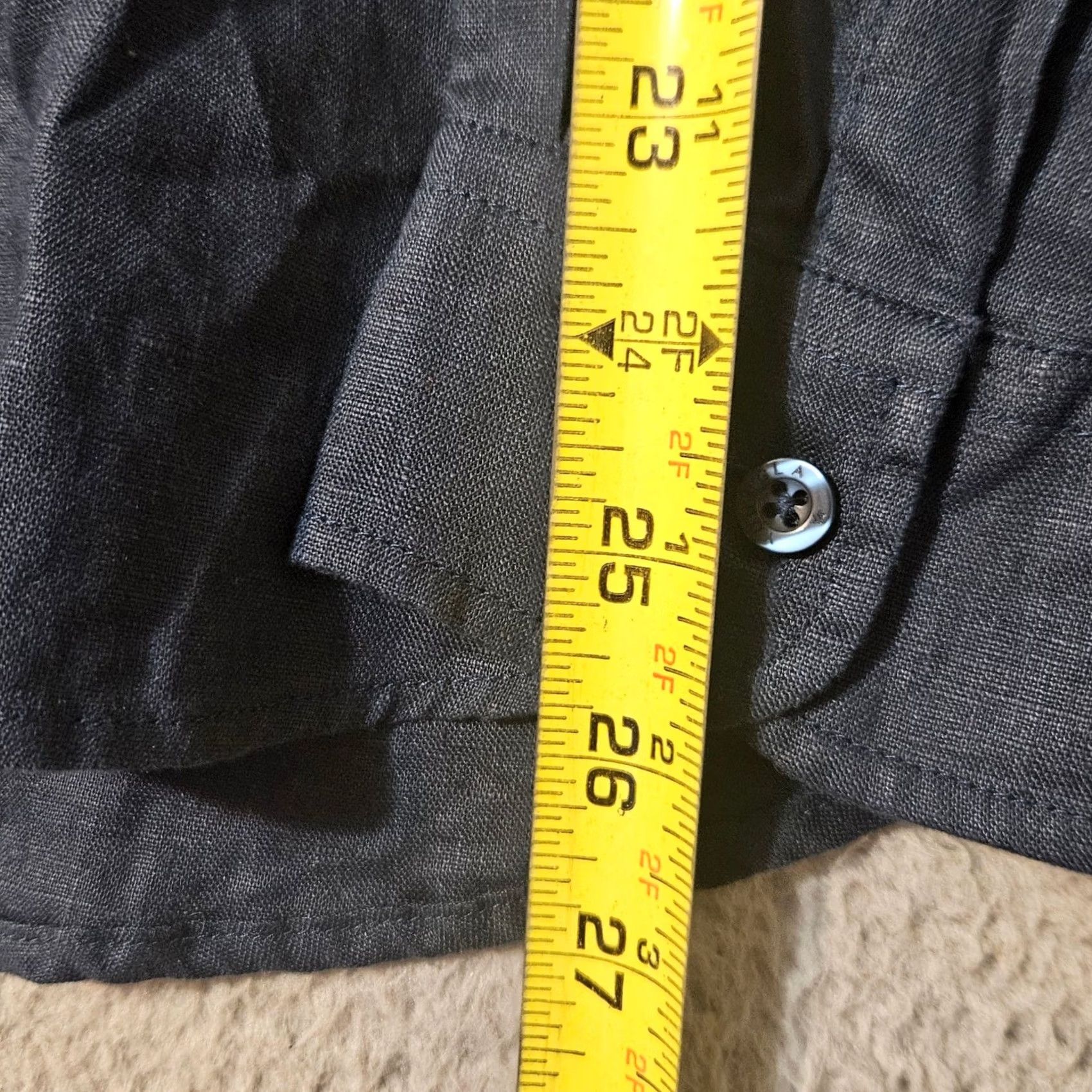 YoungLA NWT YoungLA Mens XL Navy Blue Linen Shirt - Long Sleeve Size US XL / EU 56 / 4 - 7 Thumbnail