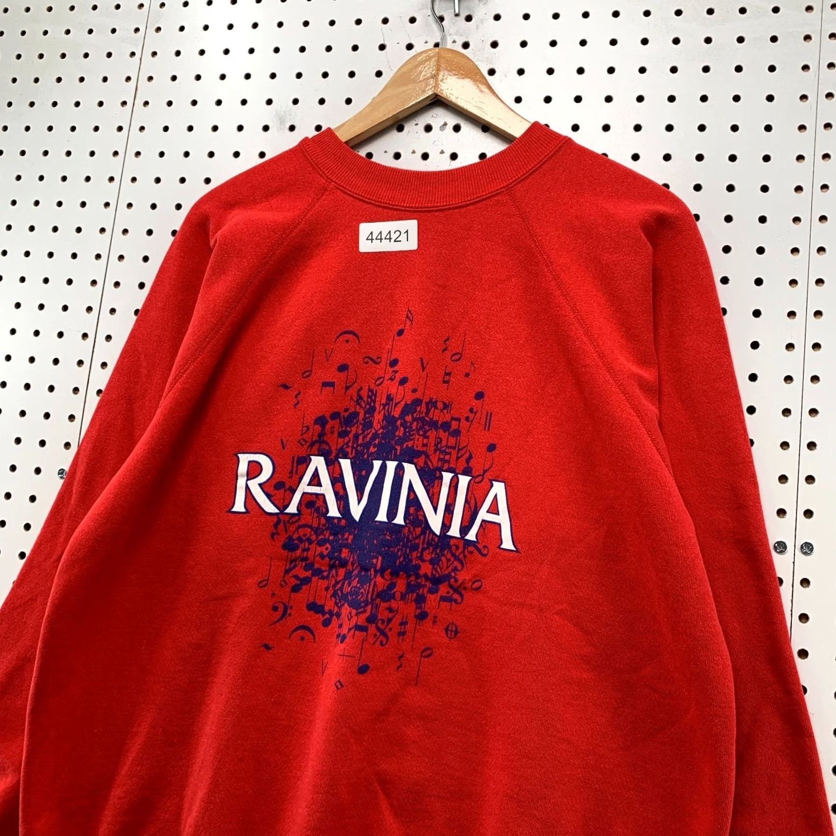 Hanes VINTAGE Ravina Music Sweatshirt Mens XL Red Fleece Crewneck Pullover Hanes 90s USA Size US XL / EU 56 / 4 - 4 Thumbnail
