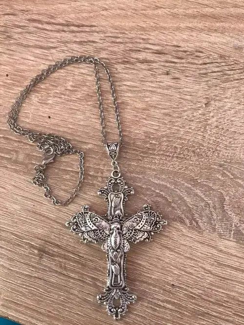 Other Large Moth Cross Necklace Pendant Size ONE SIZE - 1 Thumbnail