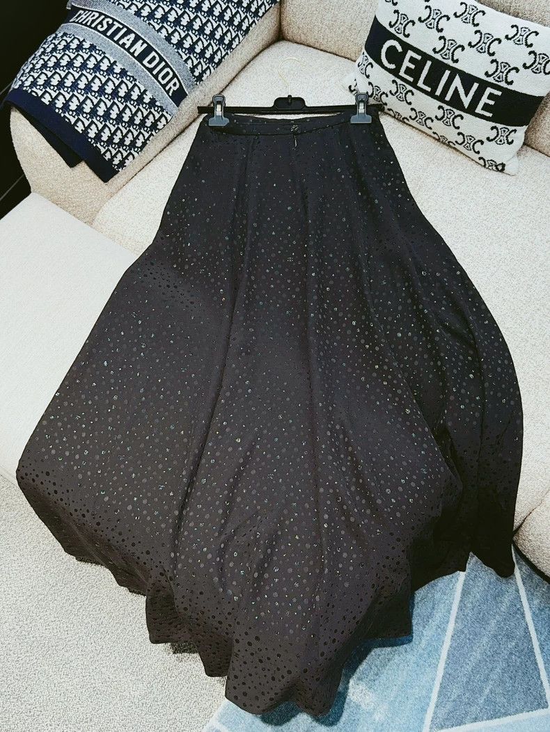 Chanel Chanel Black 36-size polka dot double C half-length skirt Size 24" / US 00 / IT 34 - 3 Thumbnail