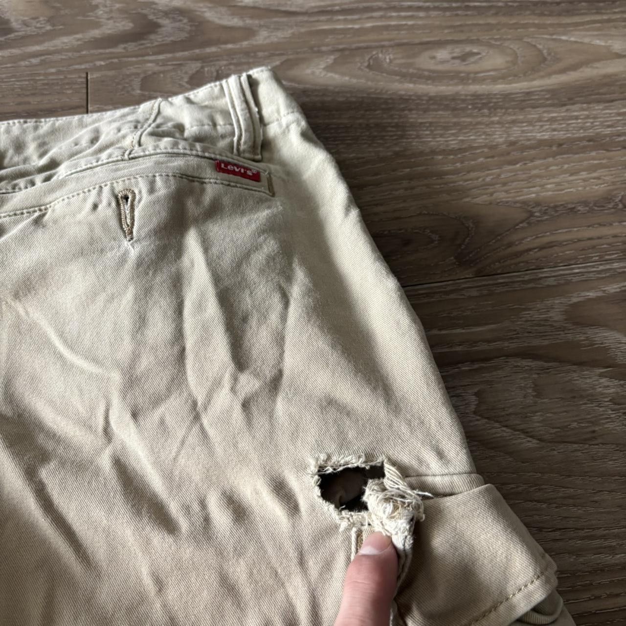 Levi's Crazy Vintage Y2K/2000s Khaki Cream Levis Skater Cargo Pants! 34x30 Size US 34 / EU 50 - 7 Thumbnail