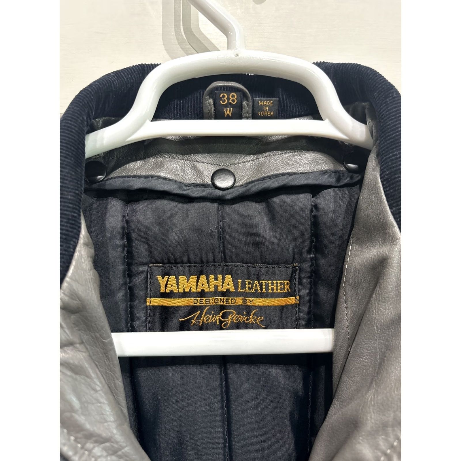 Yamaha VINTAGE Yamaha Leather Hein Gericke Thriller Motorcycle Biker Racing Jacket 38W Gray Size 38W Jacket Mens Womens Size US XXS / EU 40 - 3 Thumbnail