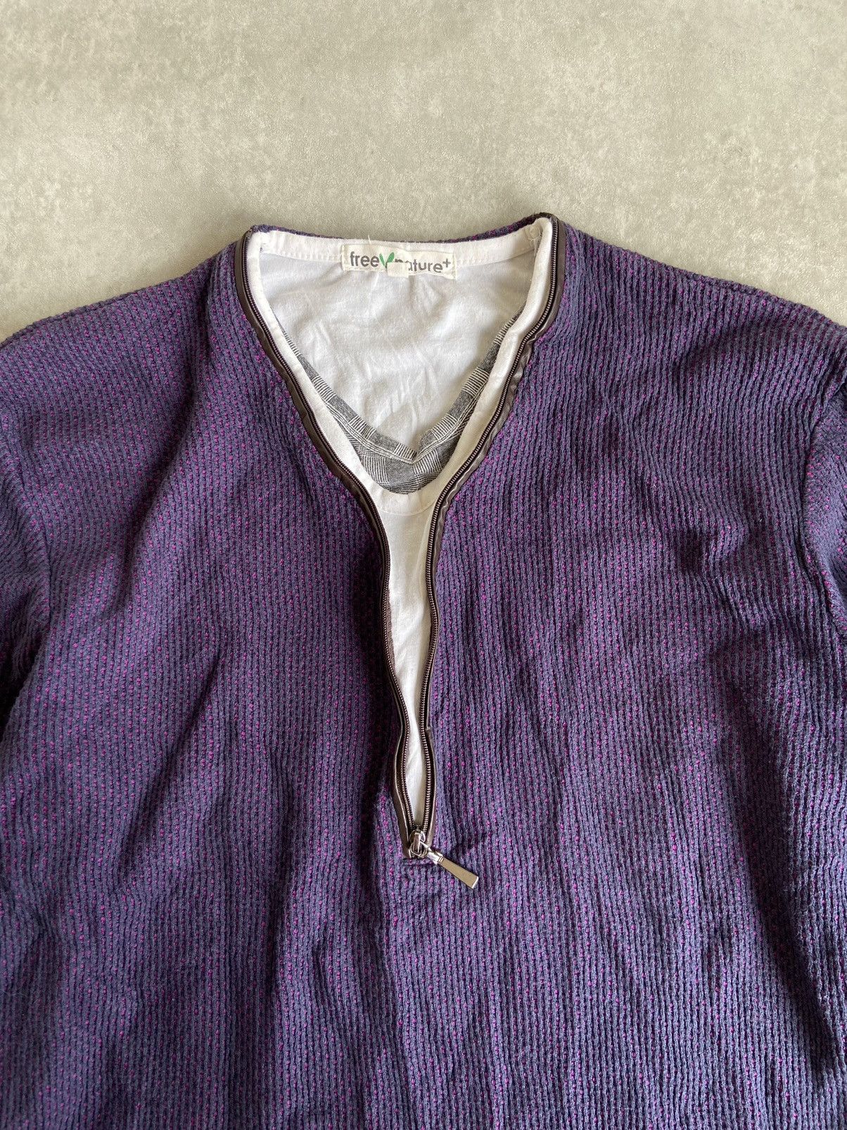 If Six Was Nine × Japanese Brand × KMRii Free Nature Purple Double Layer Longsleeve Size US L / EU 52-54 / 3 - 2 Thumbnail