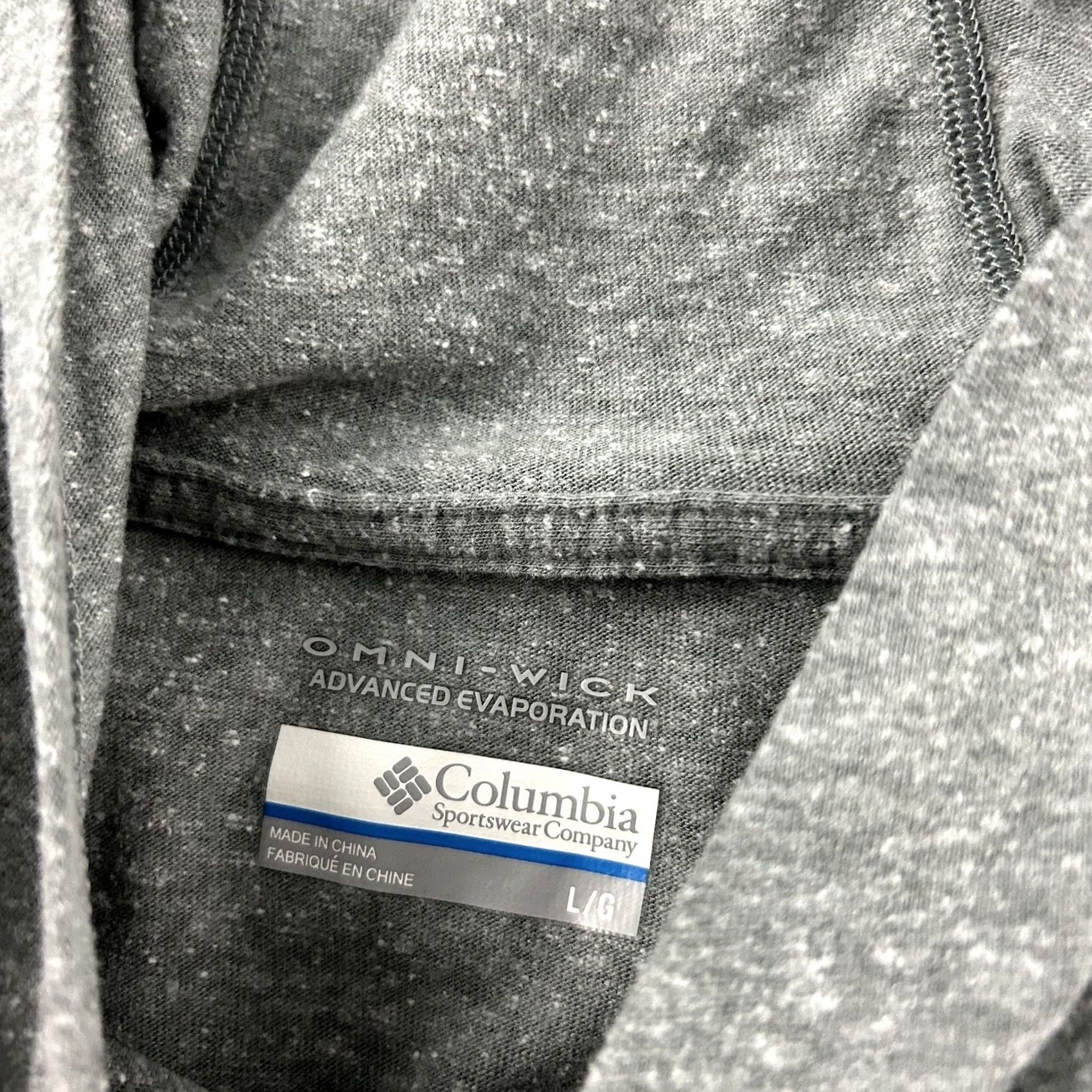 Vintage Columbia Hooded Sweatshirt Women's Large Gray Omni-Wick Lightweight Pullover Hooded Activewear Swacket Size L / US 10 / IT 46 - 2 Thumbnail