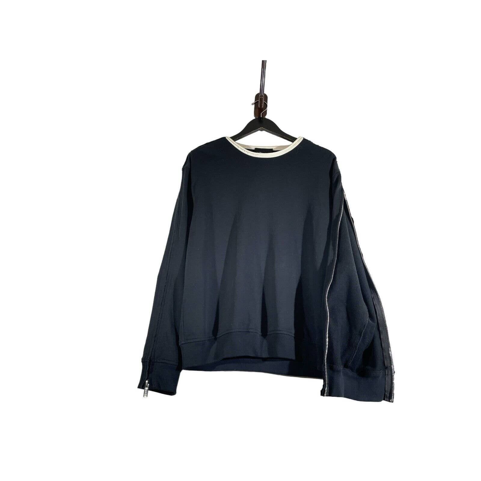 3.1 Phillip Lim Zippers Sleeves Raw Edge Crewneck Sweatshirt Zip Open Sleeve Size US M / EU 48-50 / 2 - 1 Thumbnail